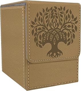 Card Deck Box for MTG, Leather Deck Box for Yugioh, Large Size Fit 100 Plus Sleeved Card Deck Box,Playing Card Box for Collectible Cards,Magnetic Card Boxes Compatible with Magic Commander