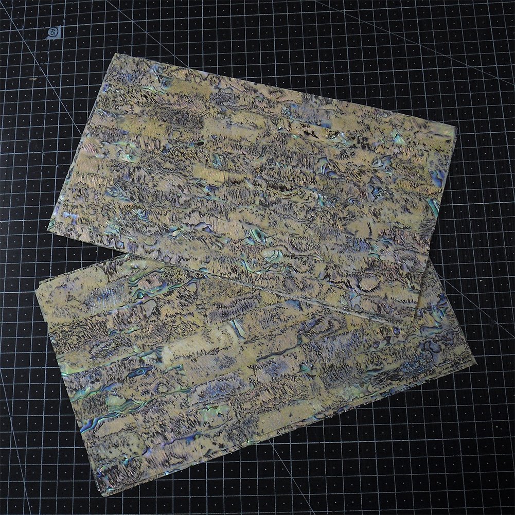 PAUA Heart abalone shell inlay veneer 9.5 x 5.5 x 0.006 inch