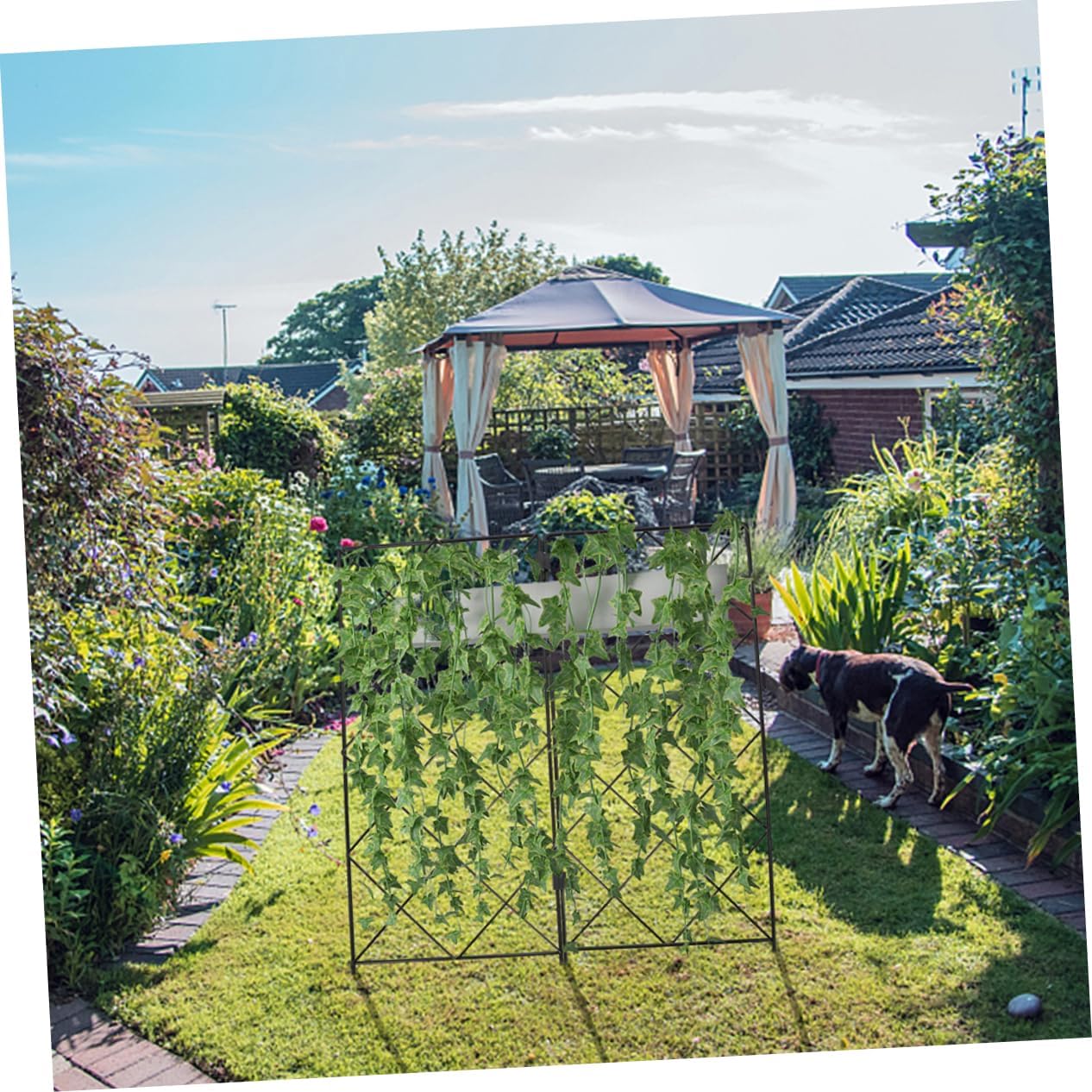 2pcs Climbing Plant Support Bracket Garden Trellis for Indoor Outdoor Vine Plants Sturdy and Easy to Fold for Loofah Cucumbers Grapes