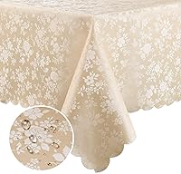 Vista 26 de Smiry Square Table Cloth, Waterproof Heavy Duty Vinyl Tablecloths, Wipeable Washable Table Cover for Kitchen and Dining Room (Baby Blue, 54" X 54")