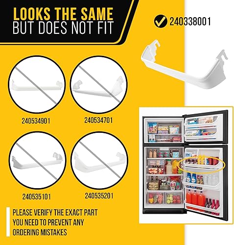 Miniatura 3 de 240338001 Estante de cubo de puerta para Frigidaire PS429871 AP2115859 Reemplazo de refrigerador LFHT2131QF0 FFHT1826LS2 FFHT1831QS1 FFTR2126LW3