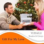 VEIYAILU Gifts for Women Girlfriend Him Men Dad Husband Boyfriend Nightstand Organizer Wood Phone Docking Station(White)