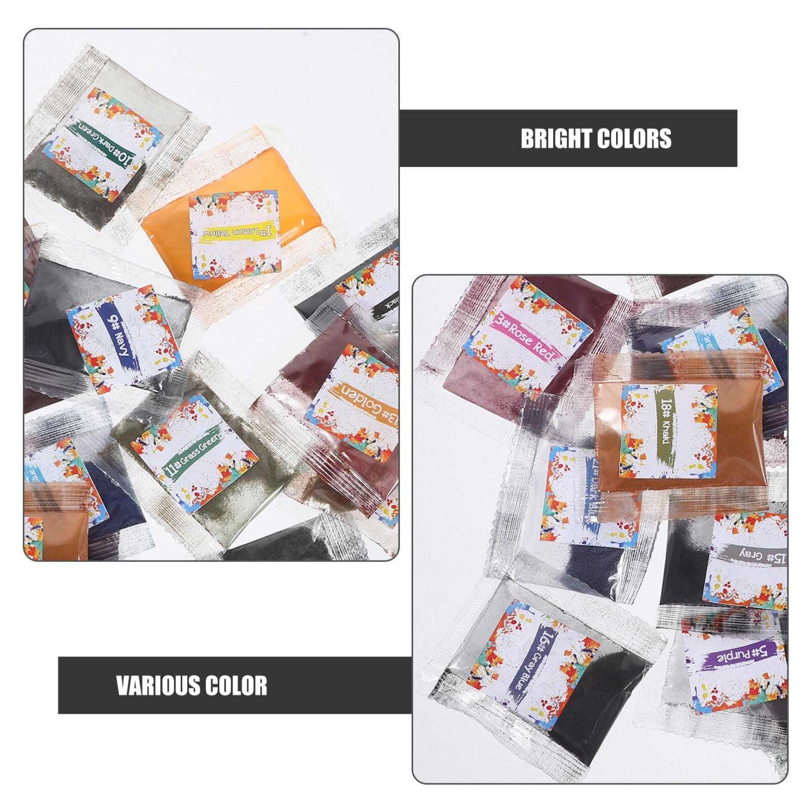 LALAFINA 26pcs Tie Dye Pigment Powder Kit for DIY Bulk Dyeing Supplies Non-Fading Fabric Dyeing