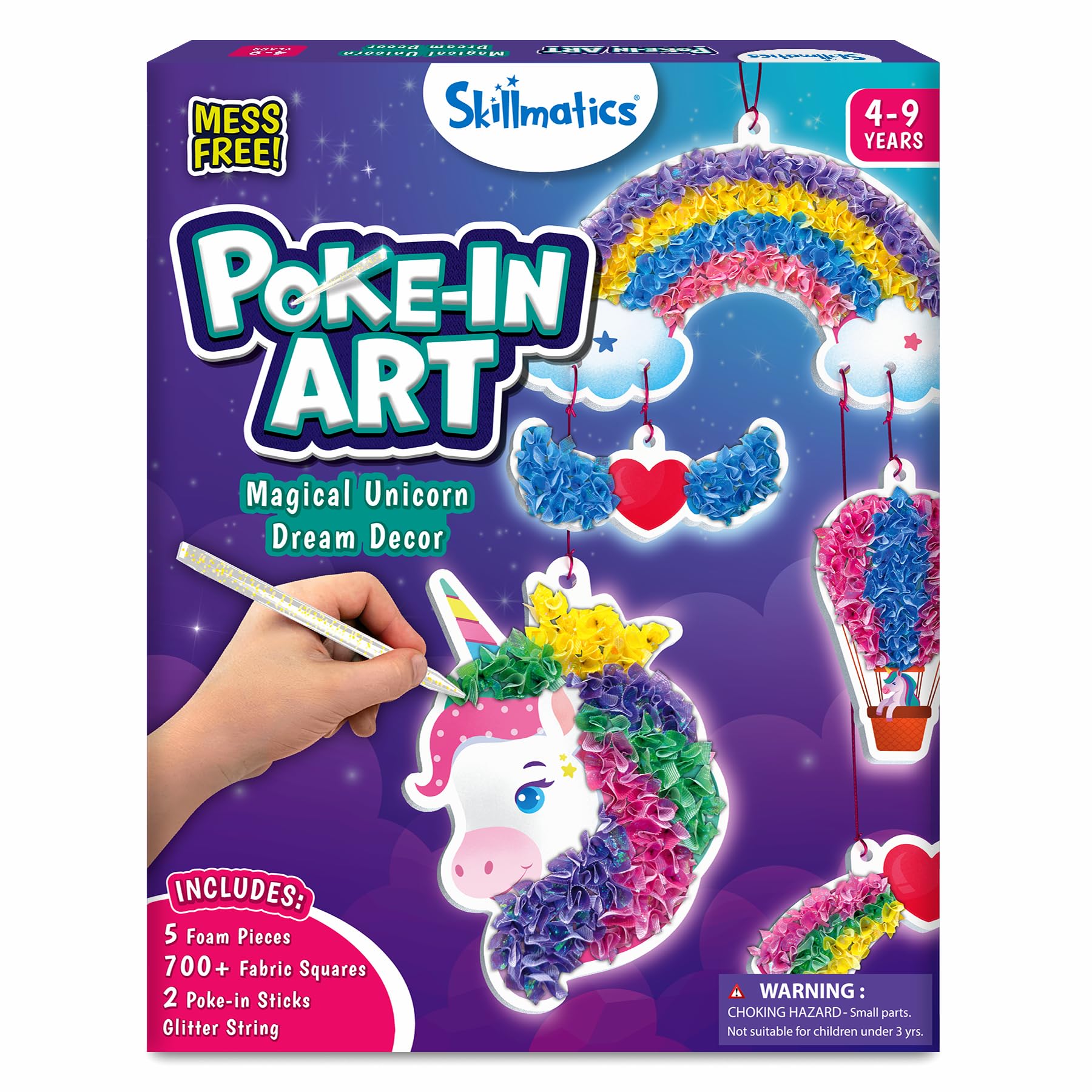Skillmatics Poke-in Art - Magical Unicorn Dream Decor, Mess-Free Fun for Kids, DIY Wood Craft Kits, Creative Activity, Gifts for Ages 4, 5, 6, 7, 8, 9ClimatePartner certified