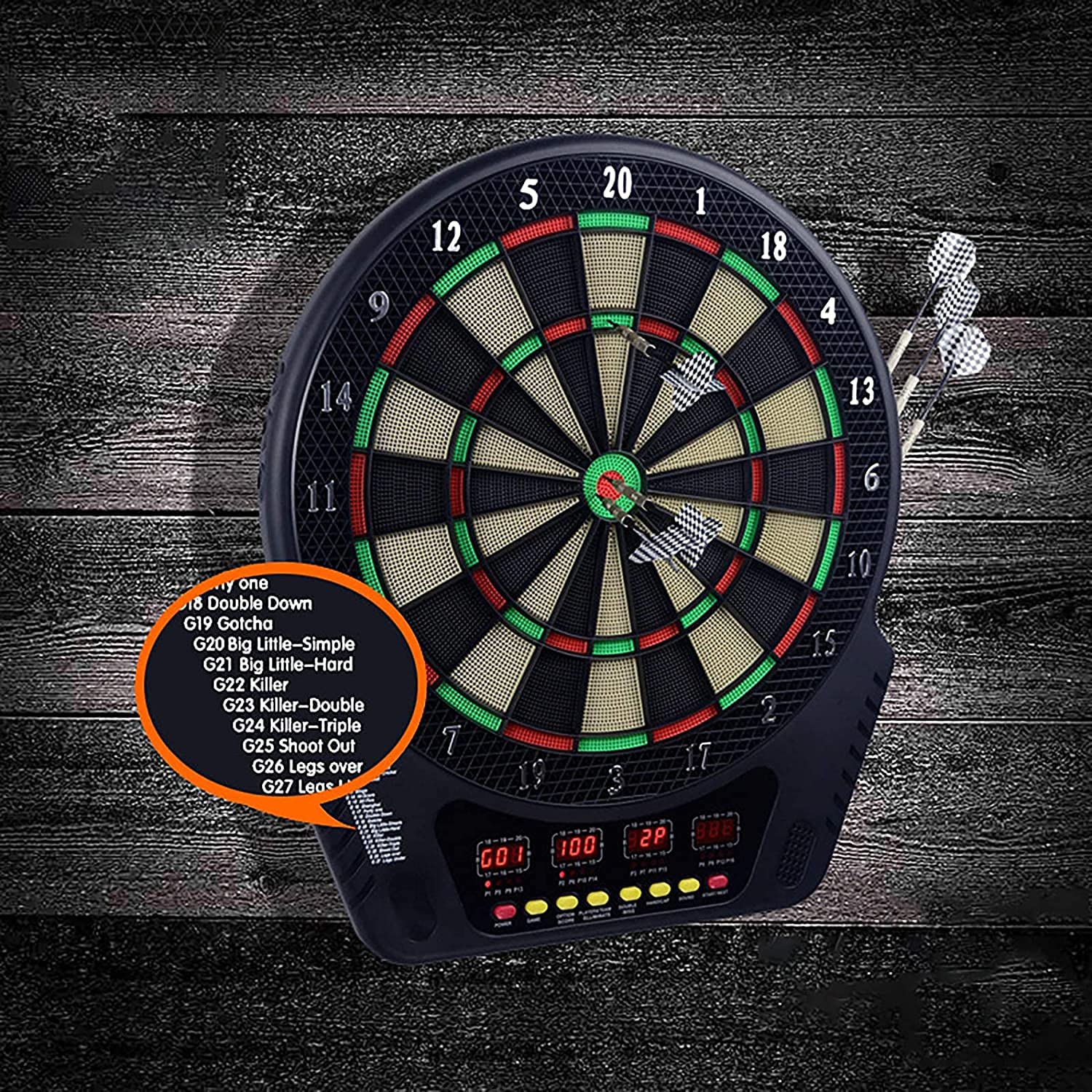 strzałki do tarczy, Elektroniczny zestaw do gry w rzutki, tarcza darta z ekranem LCD, 6 miękkich strzałek