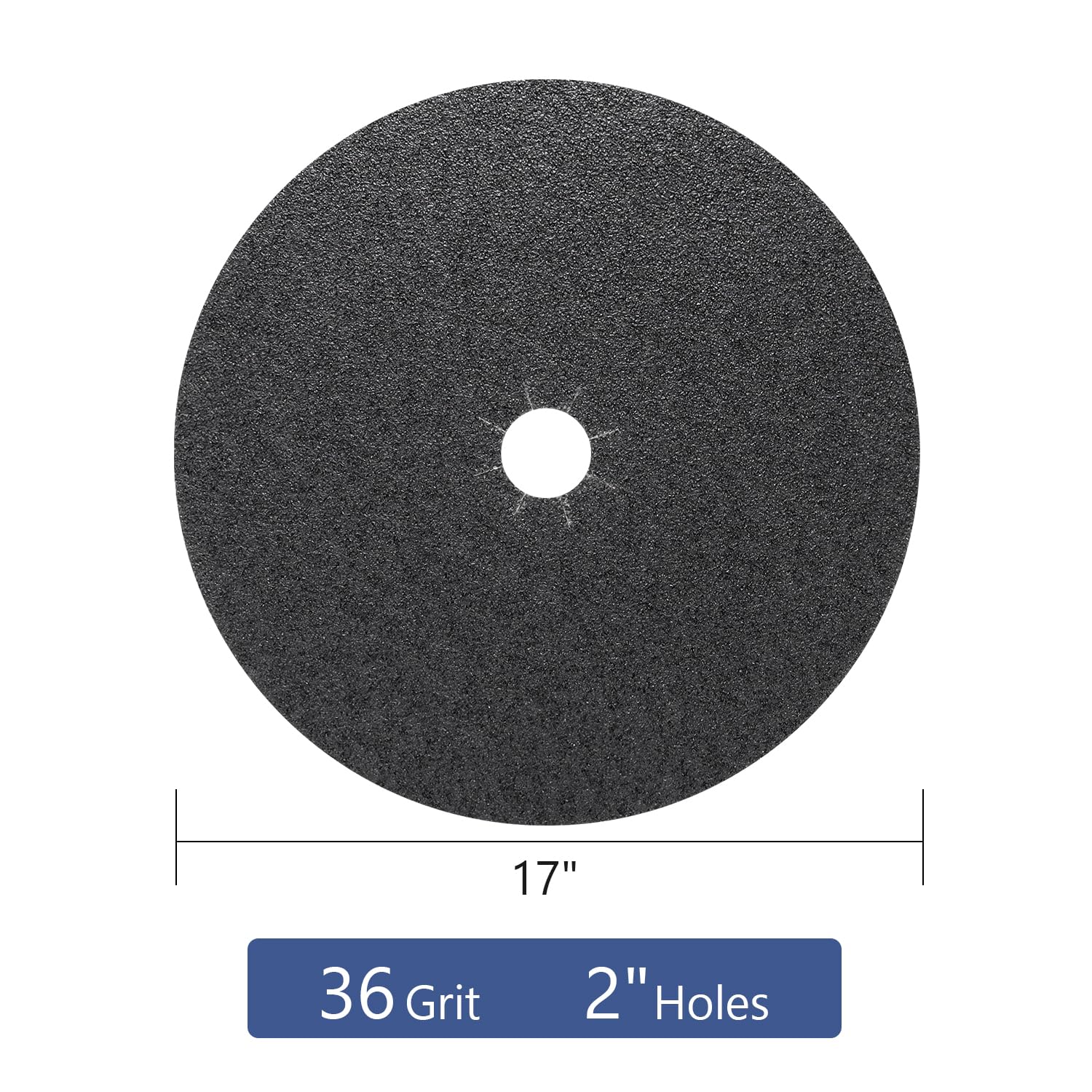 HUAALIUCHE Disco de lijado de suelo de carburo de silicio con respaldo de tela, agujeros de 17 x 2 pulgadas para hormigón, piedra, grano 36, paquete de 3