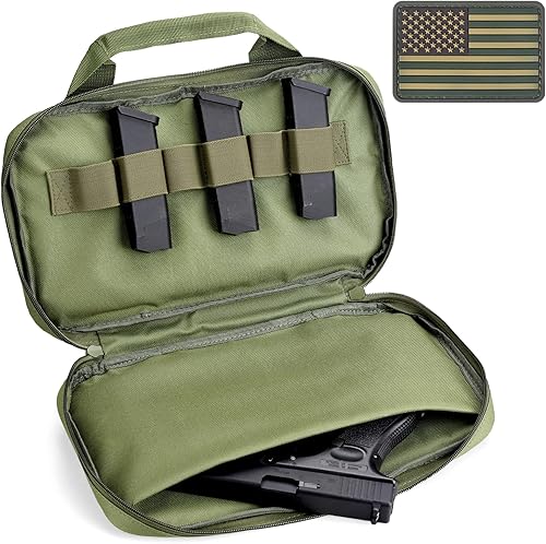 LIVANS Funda táctica para pistola de pistola, funda acolchada para pistola doble, funda suave para pistola de pistola, funda rectangular para pistola