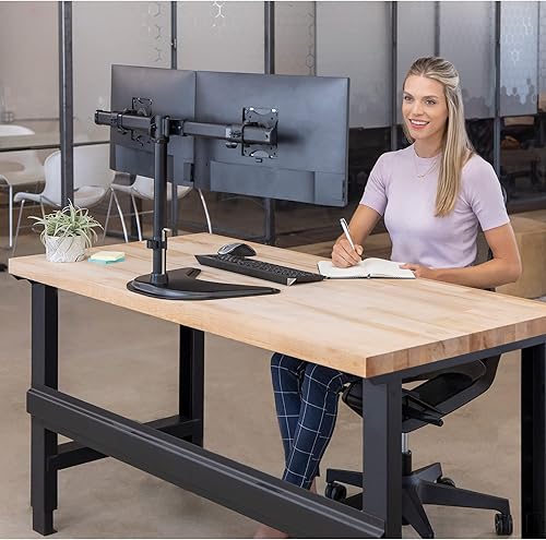 Miniatura 6 de Fellowes 8043701 Professional Series Soporte de monitor de computadora independiente para 2 monitores con brazos horizontales para monitor,