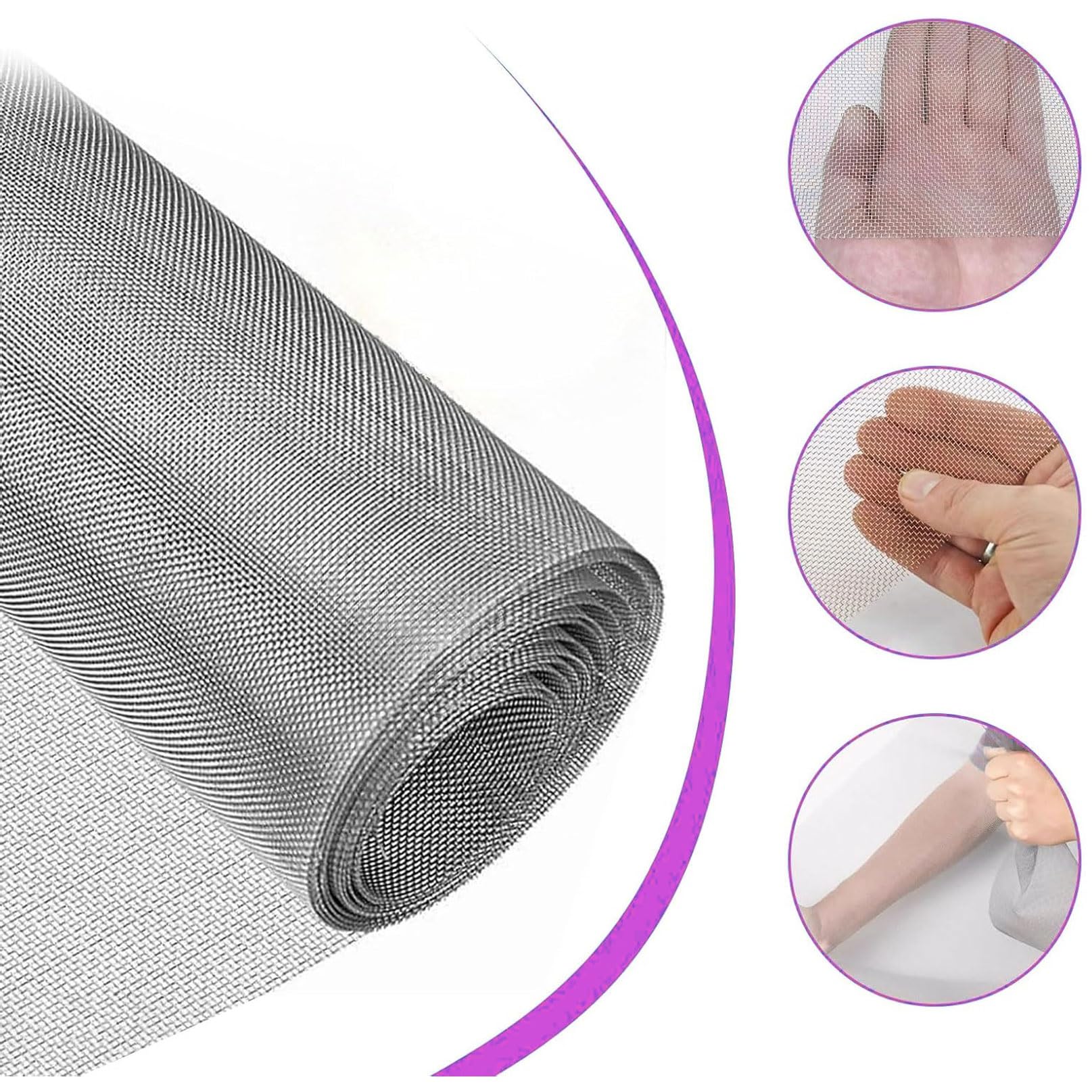 Malla de Alambre 20 Mallas Acero Inoxidable 304 Wire Cloth Rejilla de Metal Para Insectos Roedor Filtro Grill Hogar Cocina Jardín | 100x300cm
