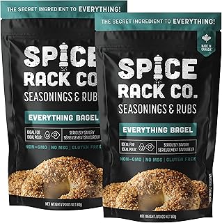 Everything Bagel Seasoning Spice Blend - Spice Rack Co Everything Bagel Seasoning Blend, No MSG, Non-GMO, Gluten-Free Everything Seasoning Mix, Avocado Toast Seasoning, Egg Seasoning, & more (2 Pack)