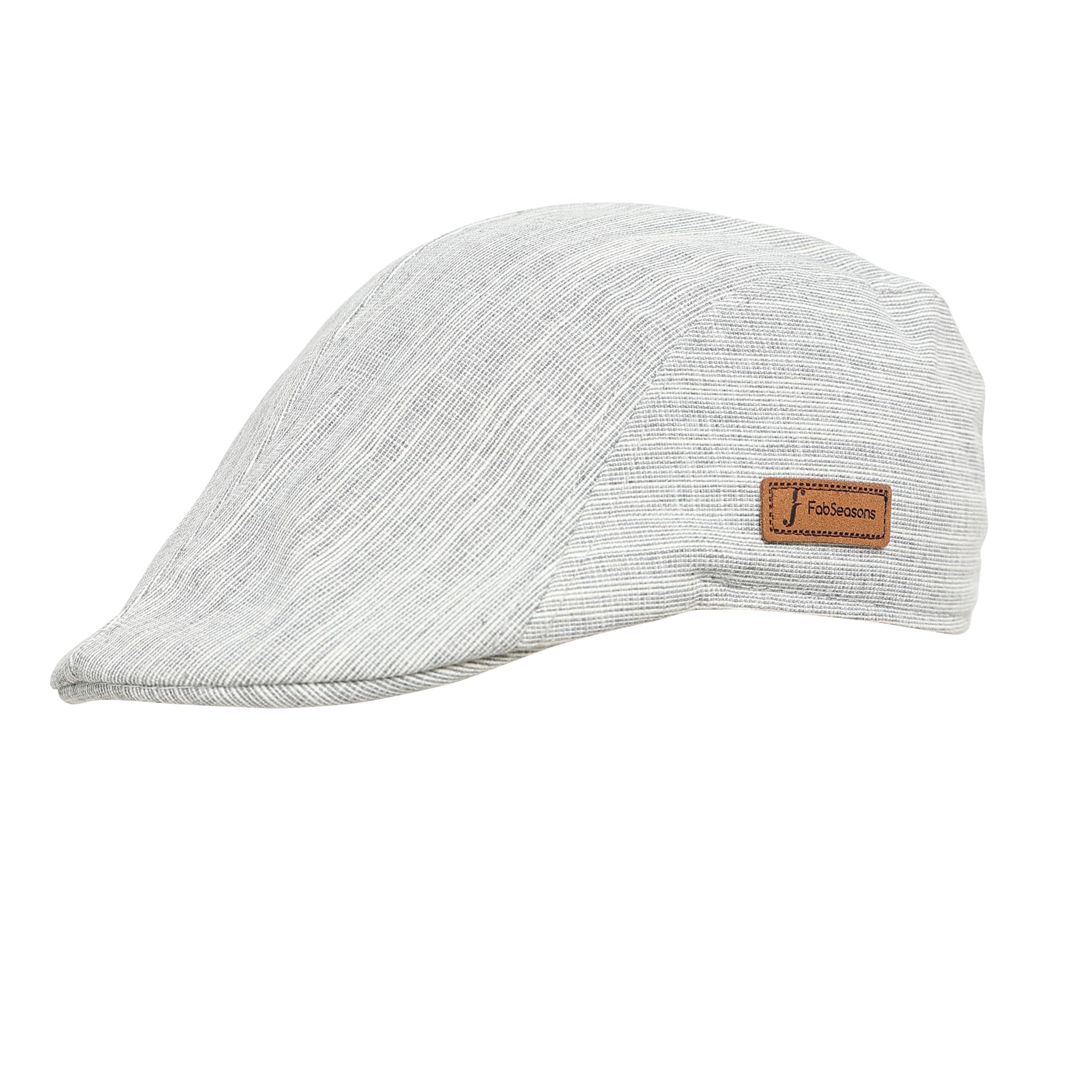 fabseasons Men's Cotton Golf Flat Cap - Size Adjustable Ivy Gatsby Newsboy Hat with Elastic Back, Breathable & Lightweight-picture-19
