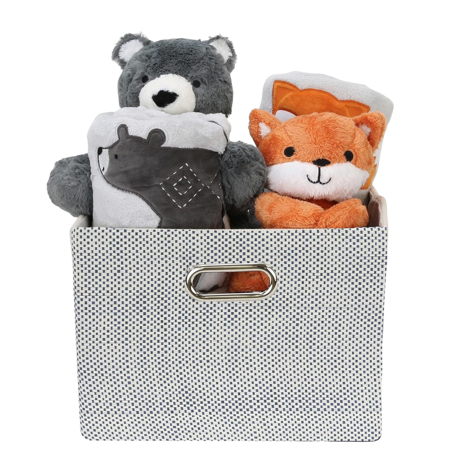 Lambs & Ivy Blue 5-Piece Baby Gift Basket for Baby Shower/Newborn Welcome Home