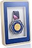 WeChip Medal Display Case, A5 Size 5.8 x 8.3 inches, Wall Mount or Desktop, Aluminum Frame, Single Medal Holder, Silver