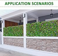 Vista 6 de Pantalla de Privacidad Expandible de Cercado para Balcón, Patio Exterior, Panel Decorativo de Cercado de Hiedra Artificial, Setos Artificiales