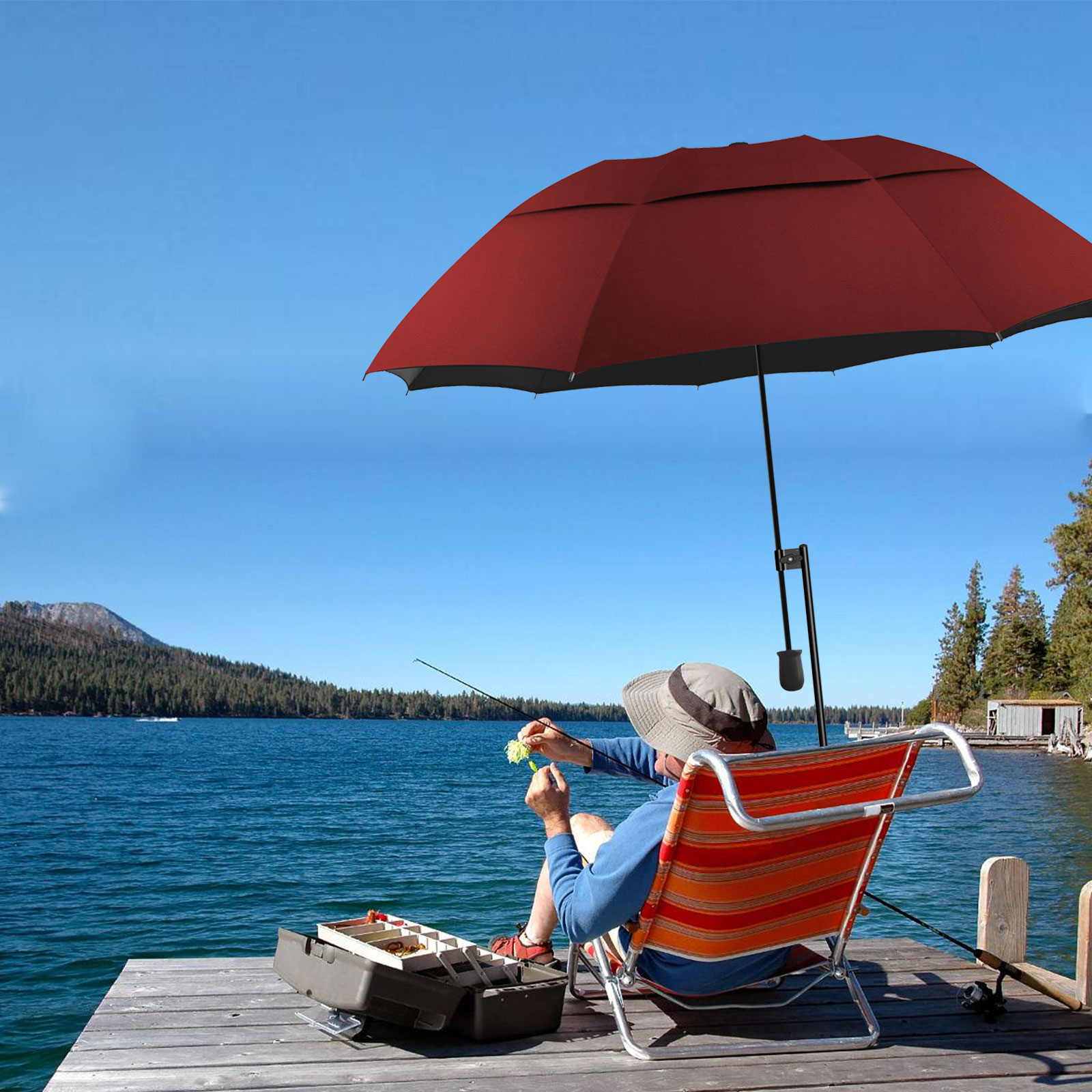 can i use a patio umbrella at the beach Amazon.com : DUOUPA Adjustable Sun Umbrella with Clamp Clip UPF 50+  Portable Folding Umbrella for Patio, Beach Chairs, Camping, Wheelchair  Manual Open & Close (Black 43″/Type A) : Patio, Lawn & Garden