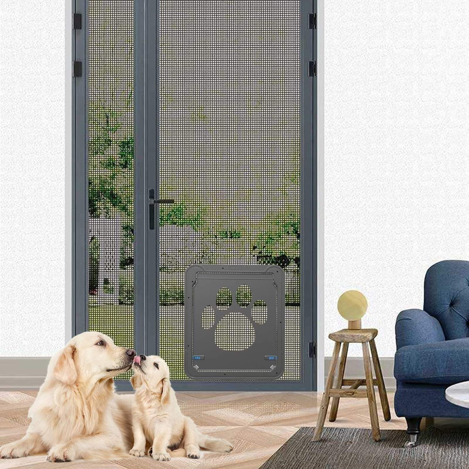Katzenklappen Hua Katzenklappen- / Haustiertür Mit 2-Wege-Verriegelung, Winddichte Klappentür Für Alle Haustiere, 2 Größen (Size : Large)