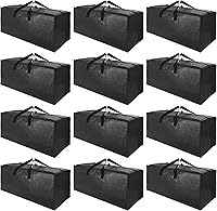 Vista 8 de SWEET DOLPHIN Paquete de 6 bolsas de mudanza extra grandes con cremalleras fuertes y asas de transporte, bolsa de almacenamiento resistente