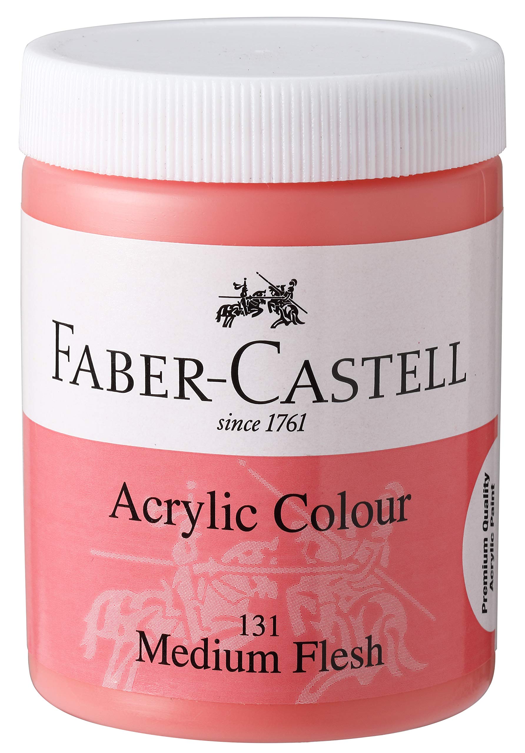 Faber-Castell Acrylic 140ml Jar - Medium Flesh 131, Pink