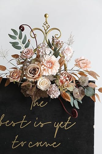 Miniatura 3 de YYHUAWU Juego de flores artificiales, caja de hojas de flores falsas con tallos para bricolaje, ramos de boda, centros de mesa, arreglos de baby