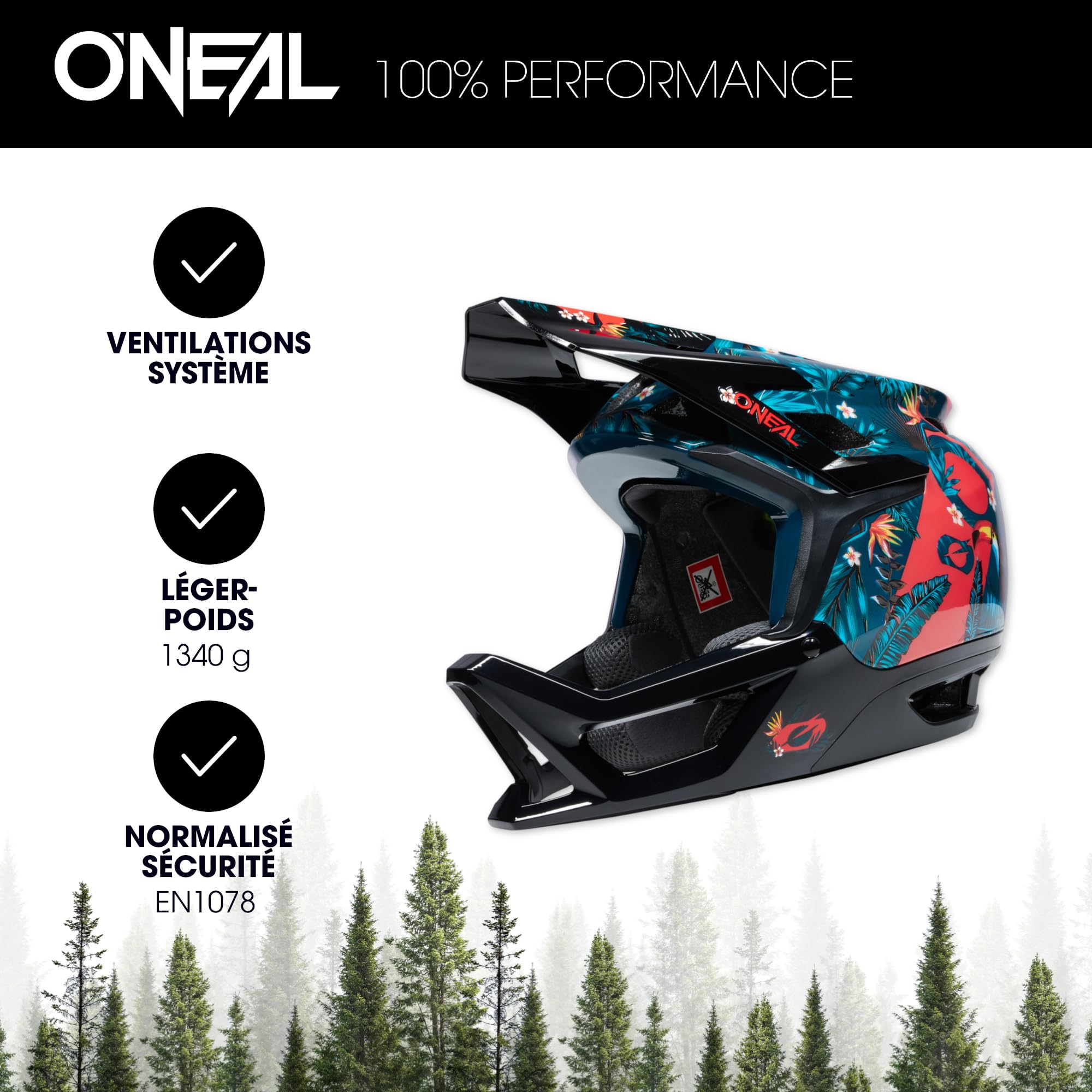 Casque Velo Homme O'NEAL Casque De Vélo I Casque VTT Dynamique Avec De Larges Trous D'Aération I Norme De Sécurité EN1078 I Enduro Helmet Q RL V.22 I Casque Vélo Homme Casque