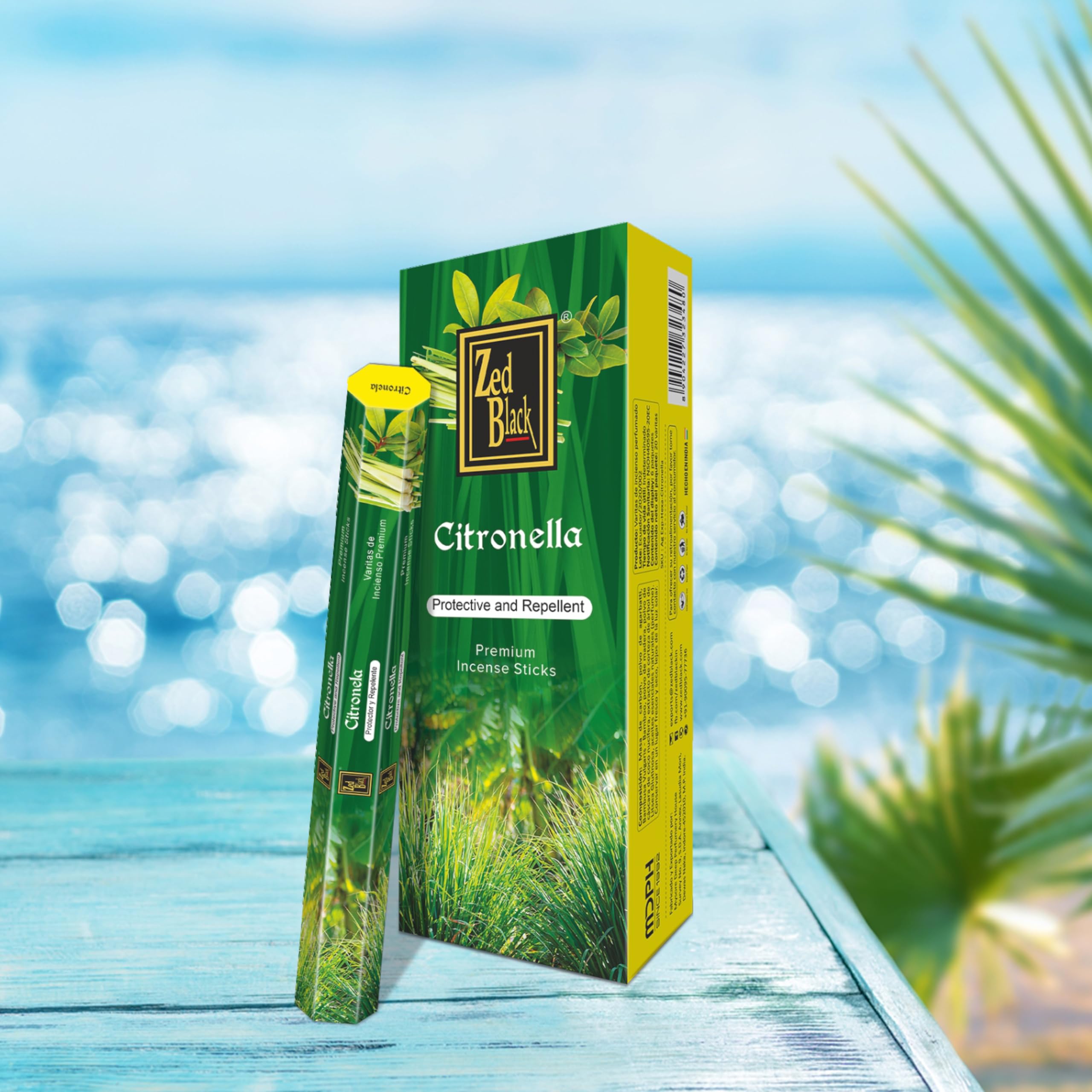 ZED BLACK Z023 Citronella Incense Sticks, 20 Sticks x 6 Packs - Image 3