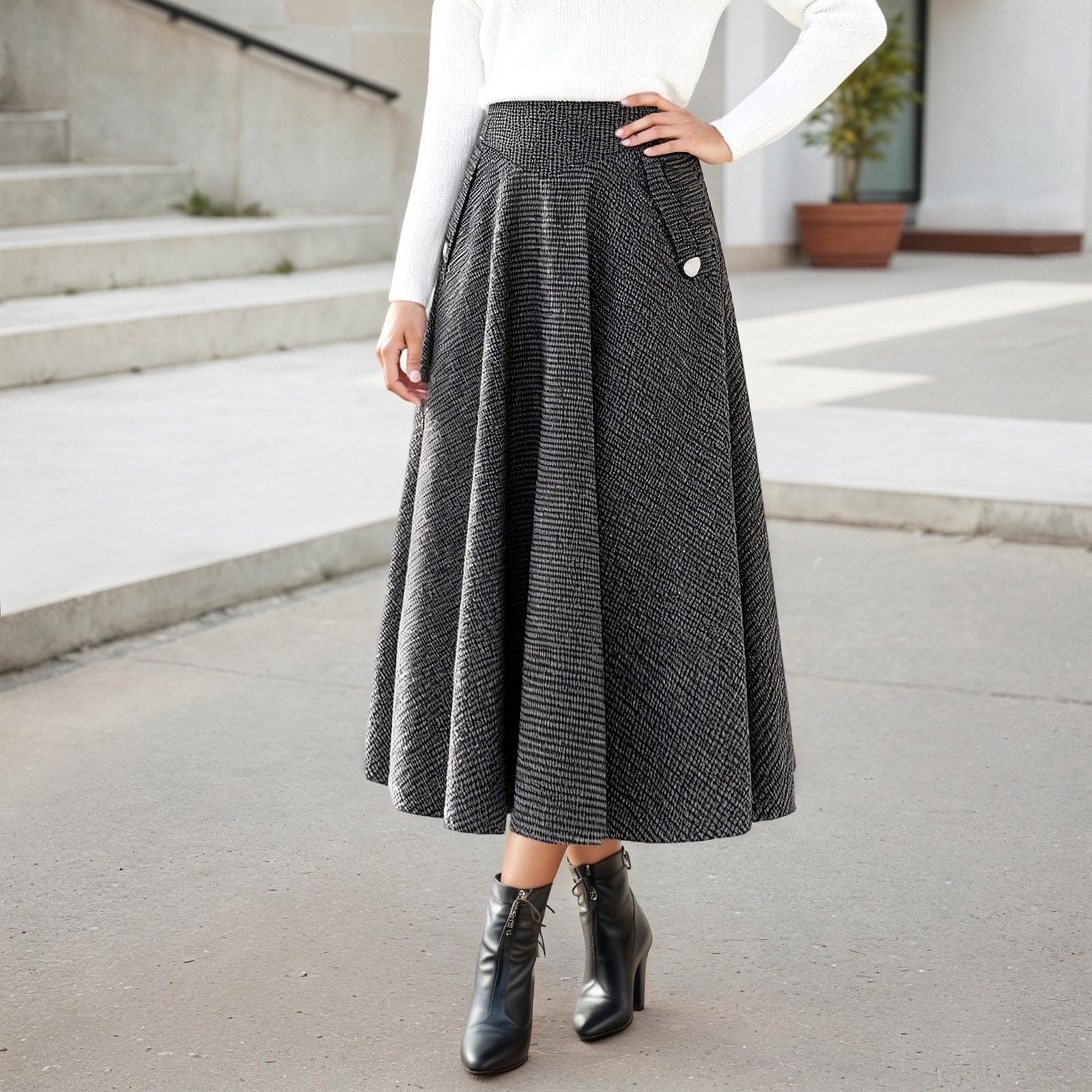 Faldas Mujer Ballet, Falda Larga Mujer Estampado Floral, Minifalda Midi Cuadros Escoceses Adelgazantes Cintura Alta Corte A CáLida Y Texturizada con Ajuste Minifalda Falda Larga Faldas Vaqueras