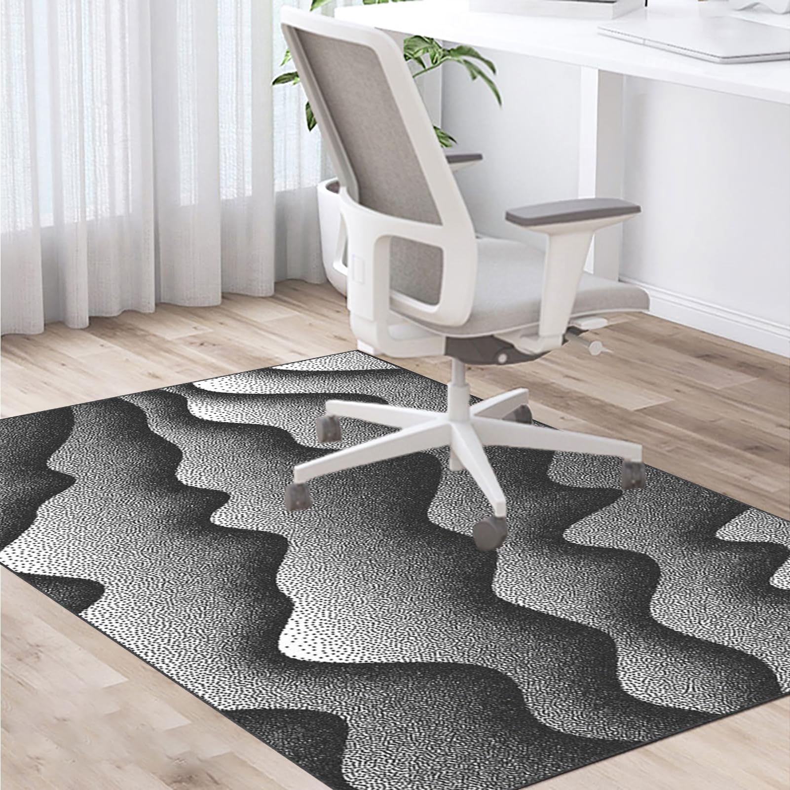 Zteiuqx Computer Gaming Chair Mat,Office Chair Mat for Hardwood Floor & Carpeted Floor, Heavy Duty Floor Protector Desk Chair Mat for Carpet Floors, Non Slip Chair Mat for Home Office 180 x 250 cm