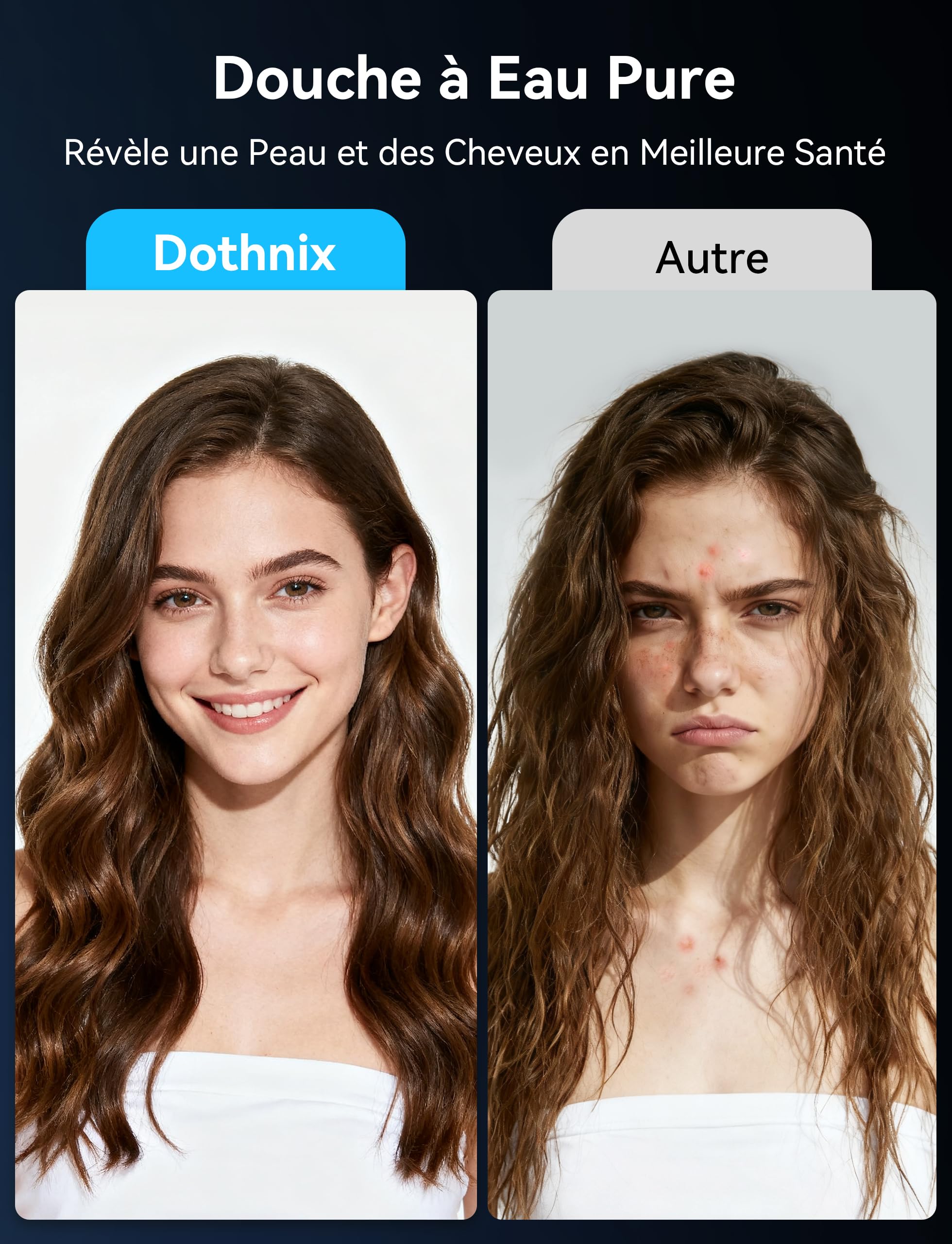 Pommeau de Douche Anti-Calcaire Multi-niveaux, 5 Modes Pommeau de Douche Filtrant Haute Pression, Universal pour Eau Dure Idéal pour Éliminer le Chlore Résiduel - 4