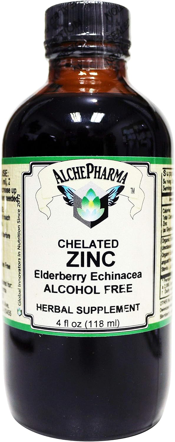 Zinc Glycinate Liquid Elderberry, Umckaloabo