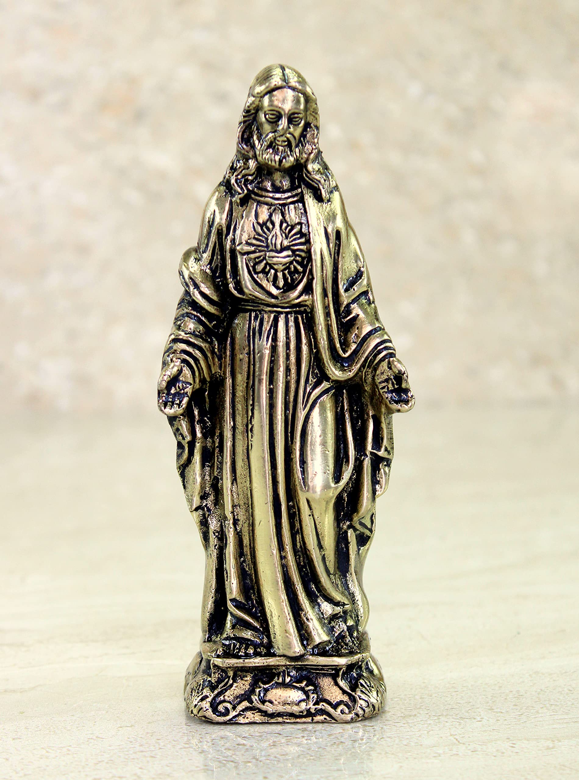 Buy eSplanade Brass Holy Jesus Christ Statue Spiritual Idols 5.75