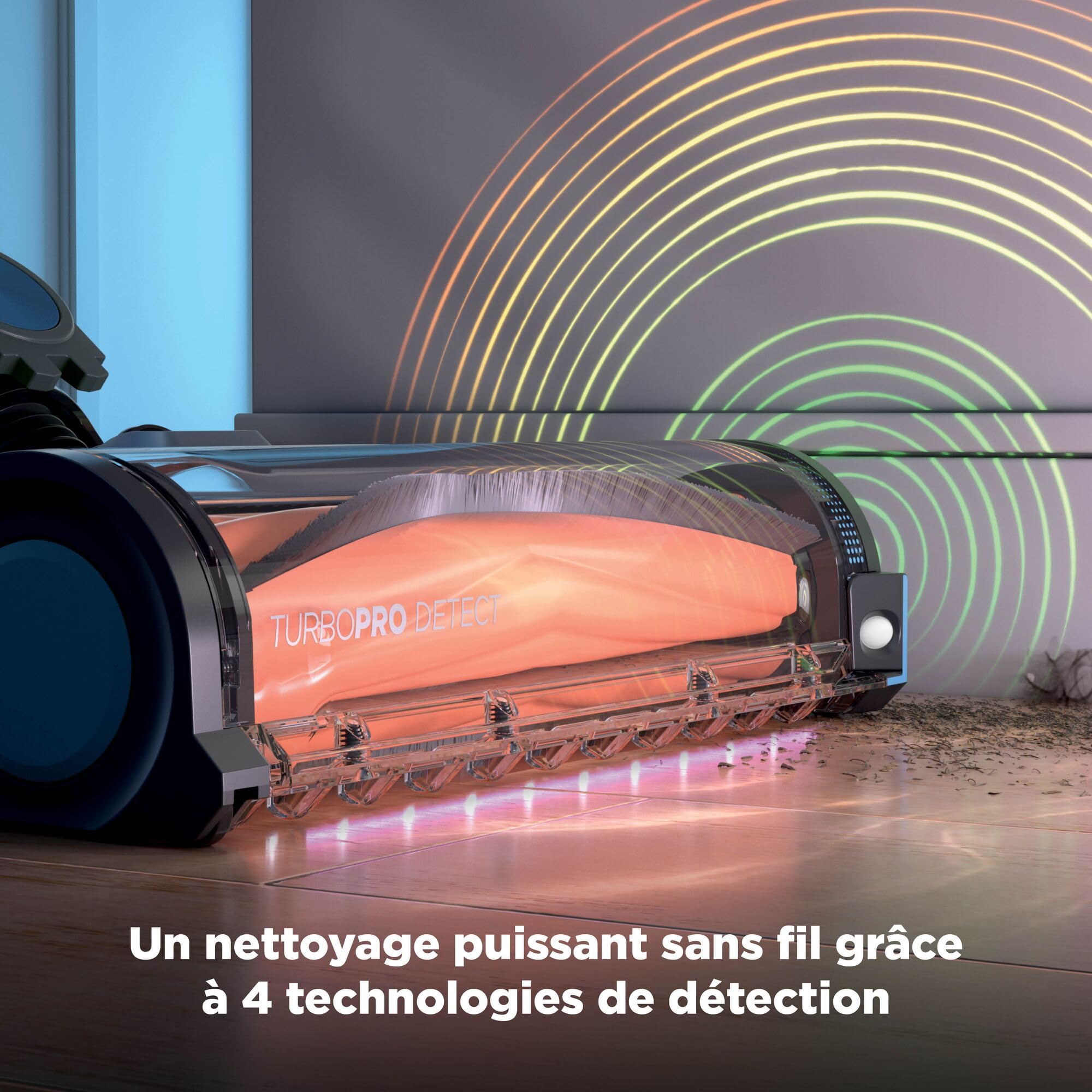 Shark PowerDetect Speed, Aspirateur Balai sans Fil, 60min IA1243FR | Nettoyage en arrière, Filtration anti-allergène HEPA, Jusqu’à 60 min d’autonomie, support mural et suceur plat, Sauge givrée