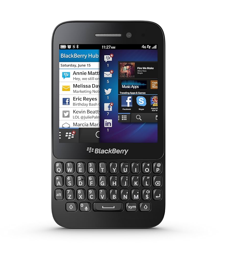 BlackBerry Q5 Sim Free Smartphone - Black, [Importato dal