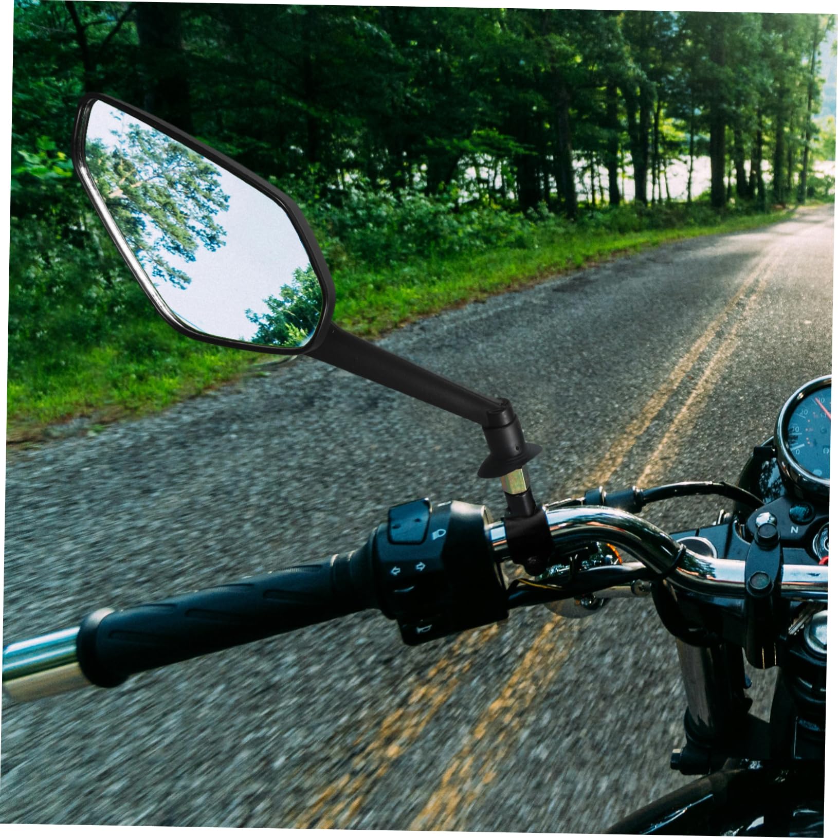 Rétroviseurs de Vélo pour Guidon, Miroir de Sécurité Réglable, 1 Set Noir