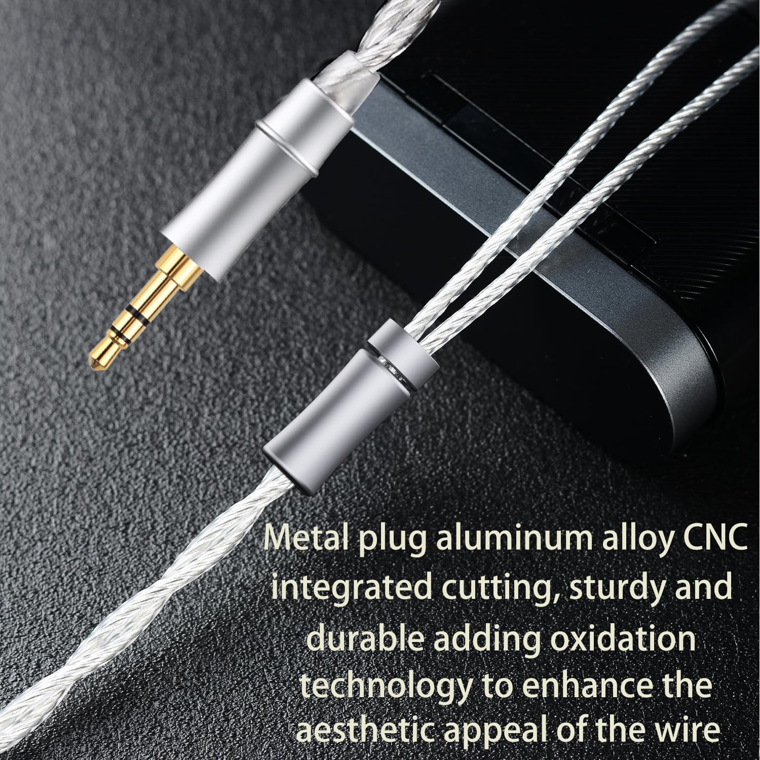 Cable de actualización de audio para auriculares HiFi, 8N, chapado en plata, 1,3 m, cable IEM para audiófilo, músico, baterista, enchufe de 3,5 mm (0,78 mm, 2 pines, 1,3 m)