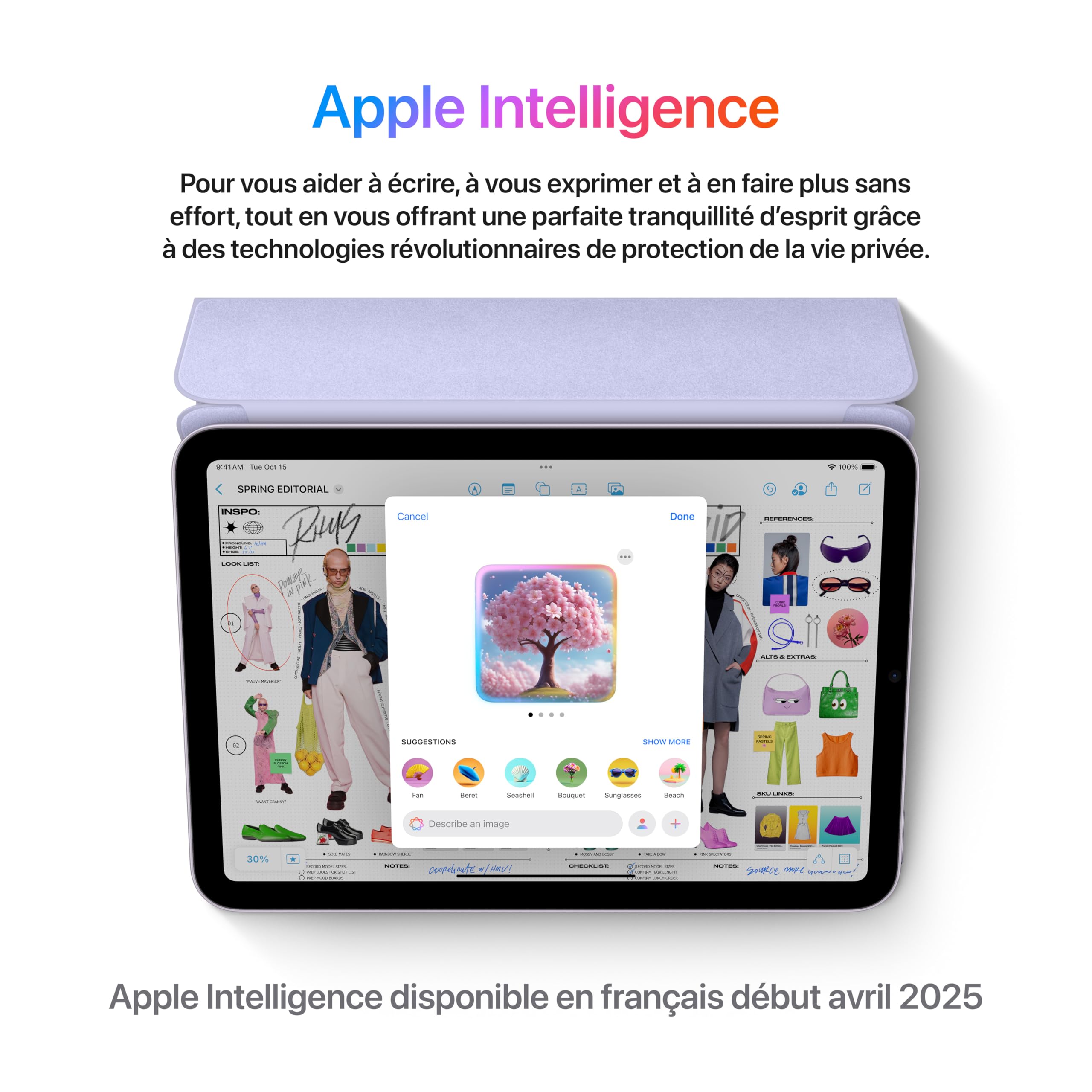 Apple iPad Mini (A17 Pro) : Écran Liquid Retina 8,3 Pouces, 128 Go, Wi-FI 6E, caméras Avant/arrière 12 Mpx, Touch ID, autonomie d’Une journée - Lumière stellaire - 3