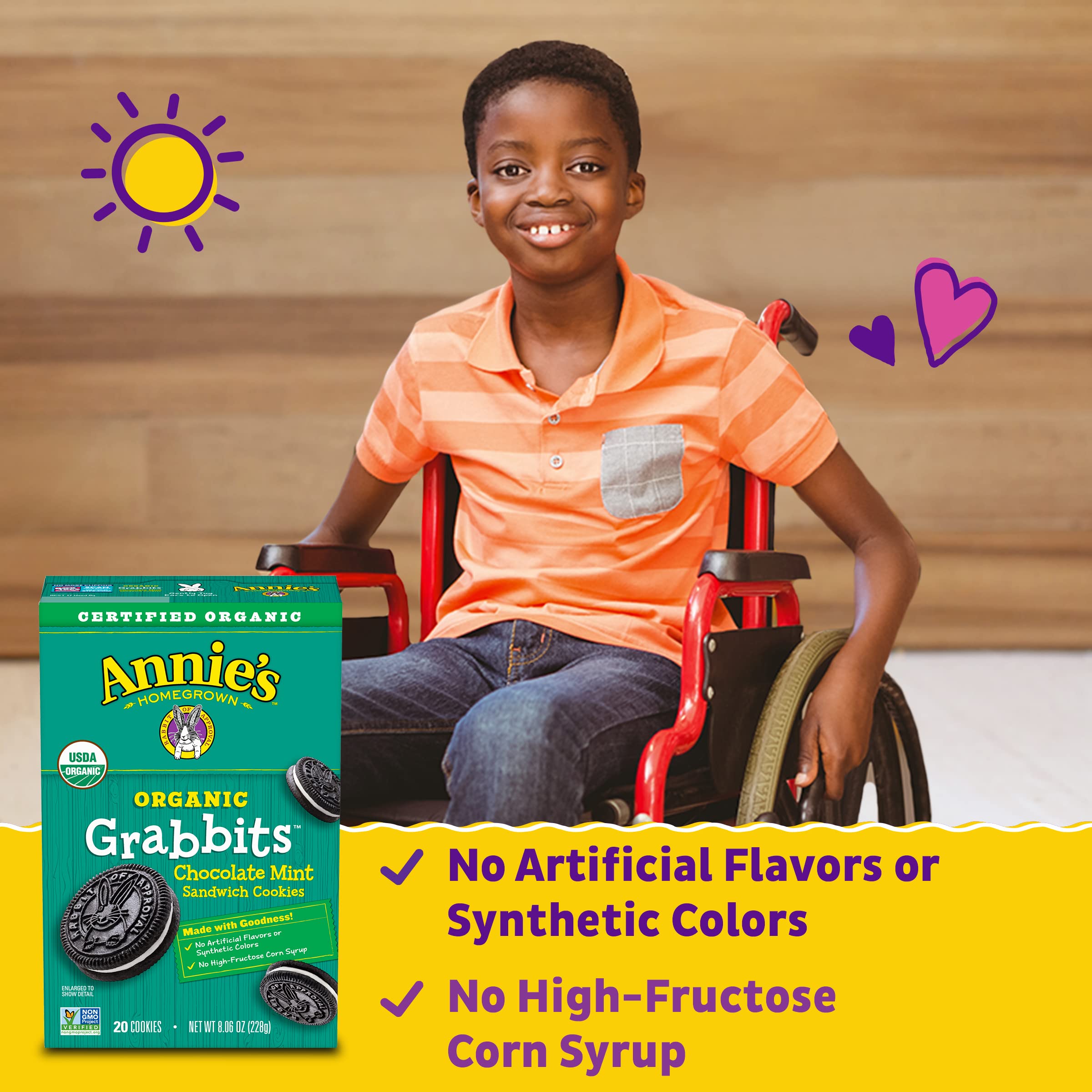 Amazon.com : Annie's Organic Grabbits Chocolate Mint Sandwich