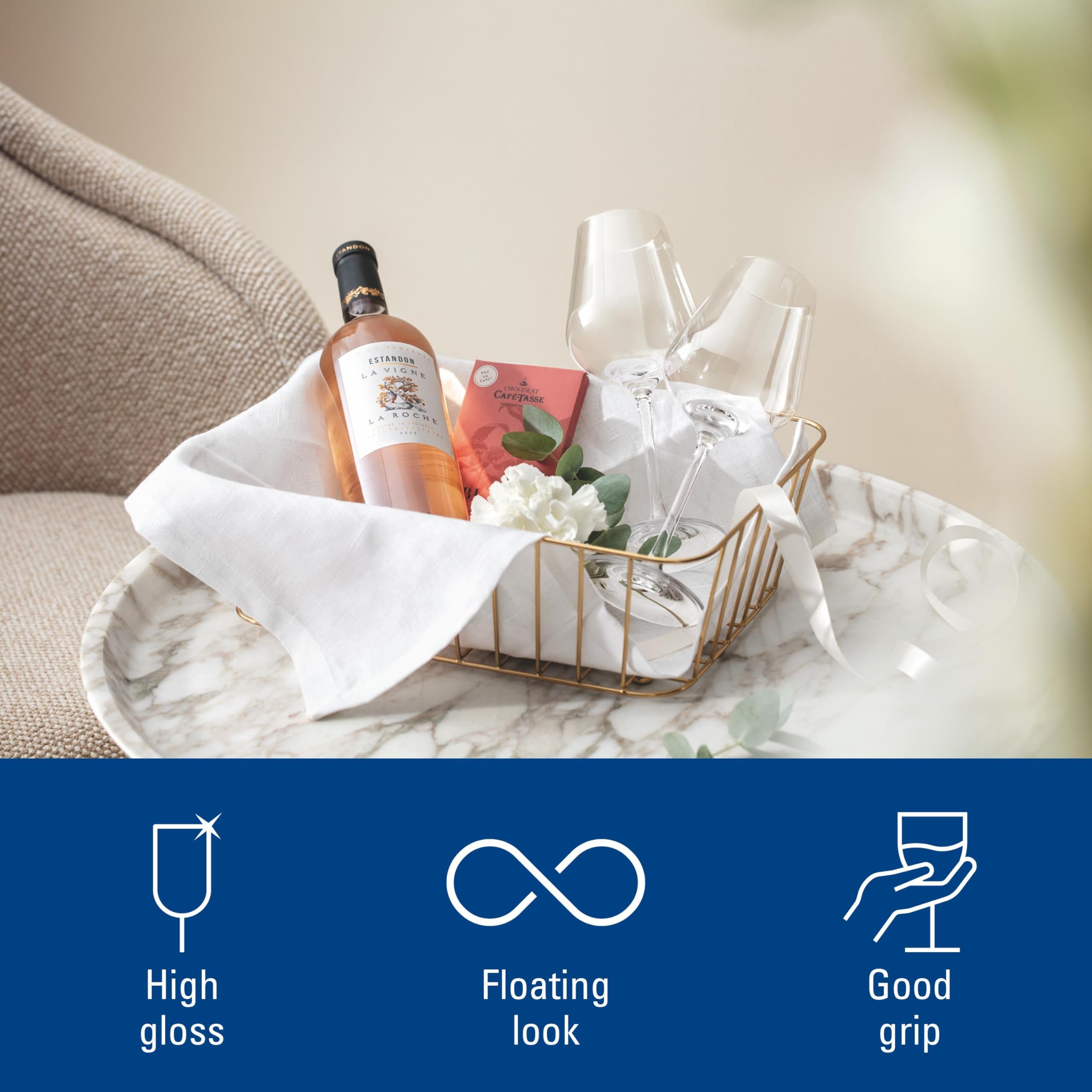 Villeroy & Boch - La Divina, Kieliszek do białego wina, zestaw 4 sztuki, 380ml, szkło kryształowe, można myć w zmywarce