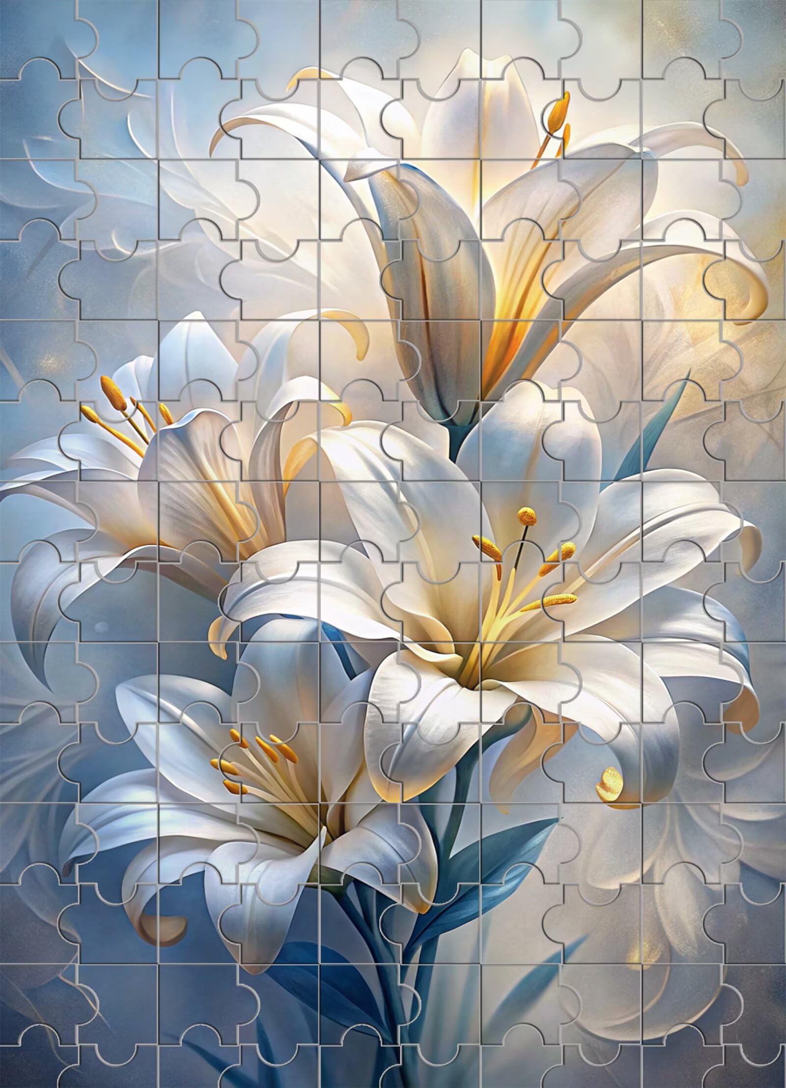 2000 Teile Puzzle Für Erwachsene,Wunderschöne Lilienblüten DIY-Puzzle,Kreative Unterhaltung, Spaß, Klassisches Puzzles Familienspiele