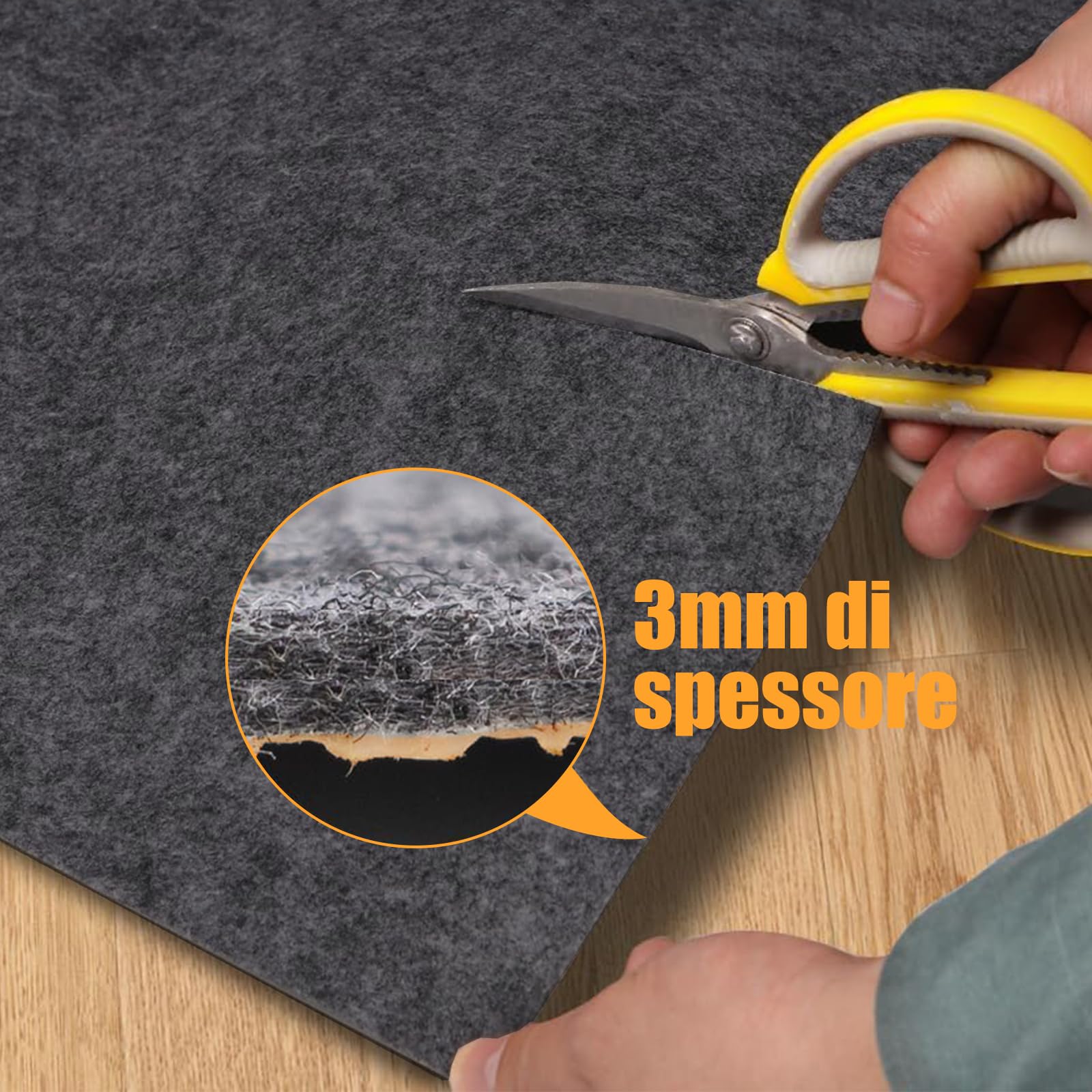 Tappeto Antiscivolo Gomma, 180x280cm sottotappeto antiscivolo per tappeti, protezioni sottotappeto, fermagli per tappeti per pavimenti in legno, mantengono i tappeti in posizione