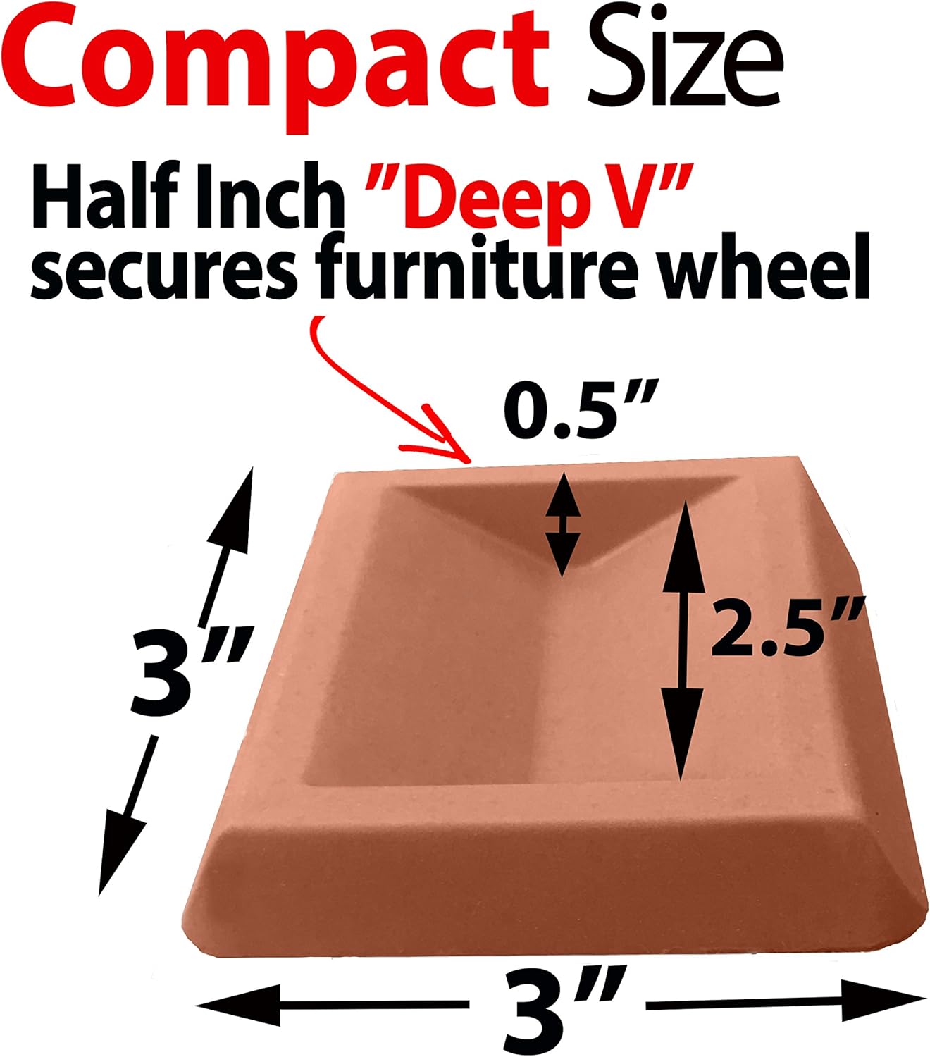 Bed Stopper/Furniture Stopper (4 Pieces) by iPrimio®, Universal Design fits Most Wheels, Solid Rubber Bed Frame Wheel Stoppers, Won't Scratch/Leave Marks on Floors. Patent Pending.