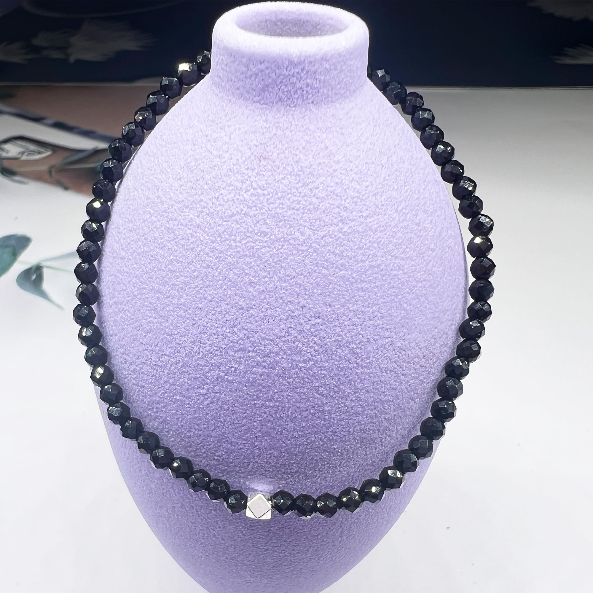 Apocalyptic-K Women Natural Gemstone Bracelet with 925 Sterling Silver 3 4 6MM Tourmaline Obsidian Agates Spinel Womens Fashion — view 4