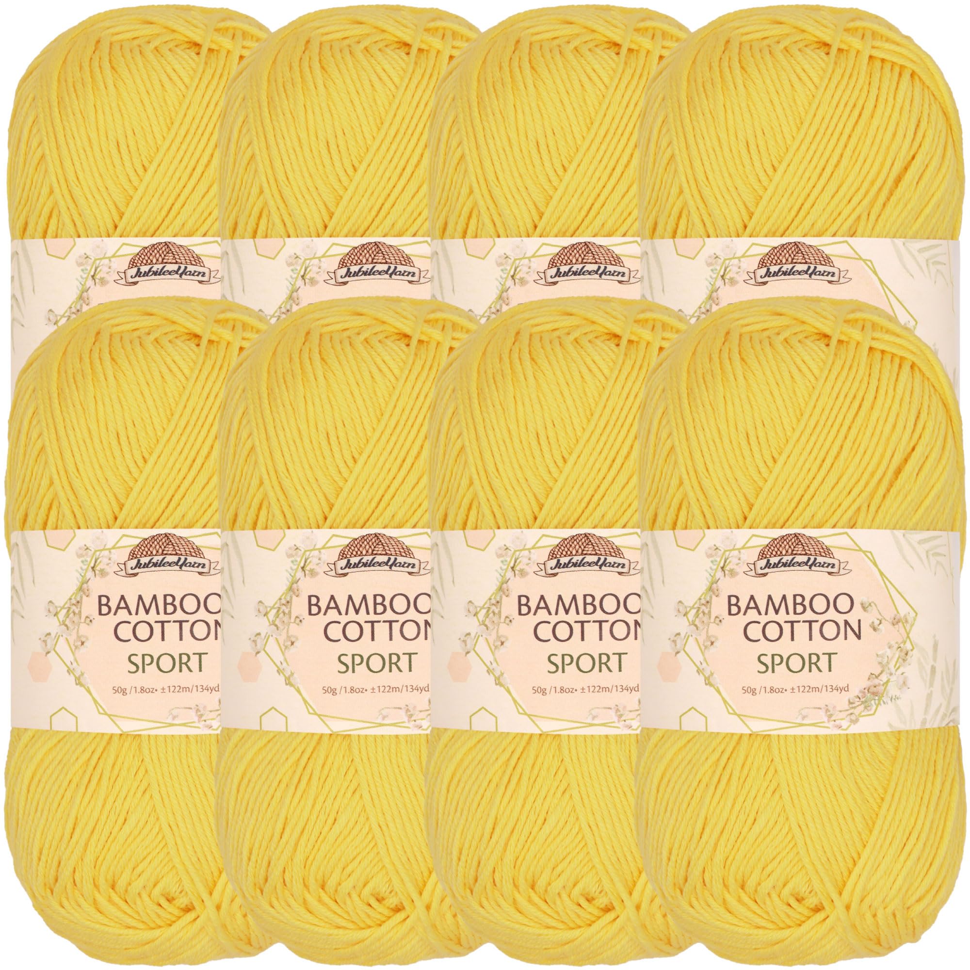 JubileeYarn Bamboo Cotton Sport Yarn - 50g/Skein - Yellow Brick Road - 8 Skeins — image 1