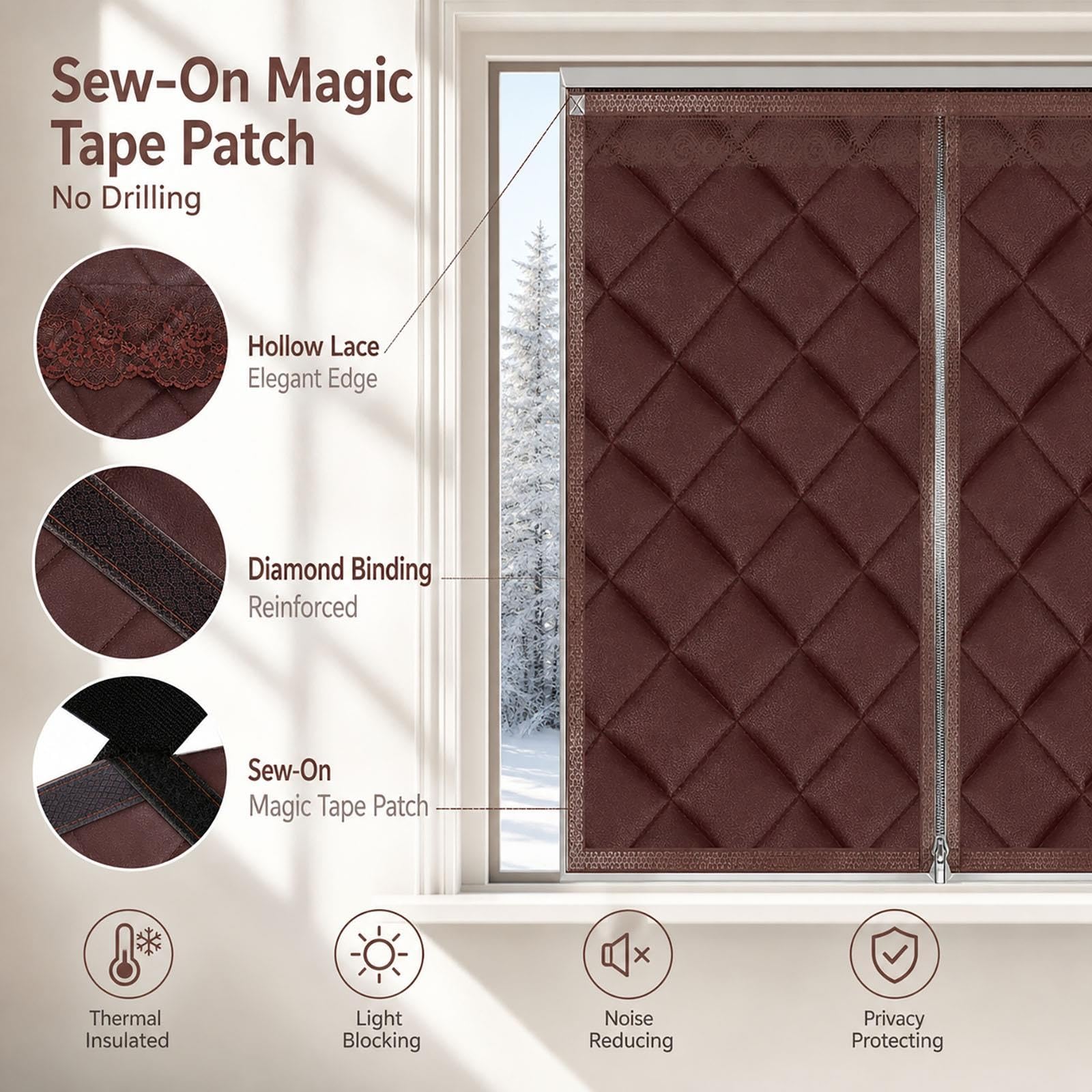 Cubierta Térmica para Ventana Kit de Sellado Cortavientos Invierno