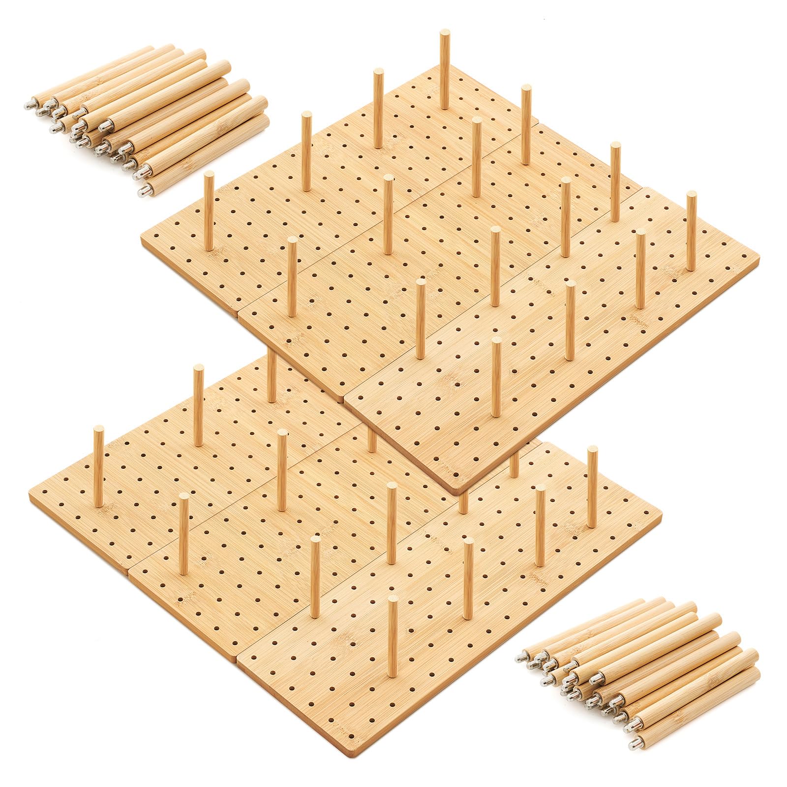 6 szt. drewniany organizer do szuflad, kolor drewna, 17 x 5,91, bambus