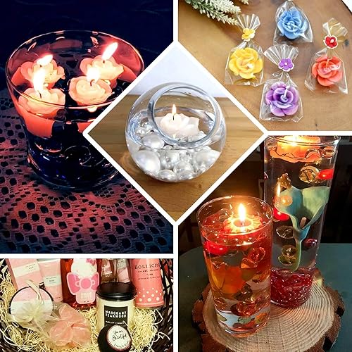 Miniatura 5 de Efavormart - Juego de 60 mini velas flotantes rosas rosadas, ideales para aromaterapia, bodas, fiestas, suministros de decoración del hogar