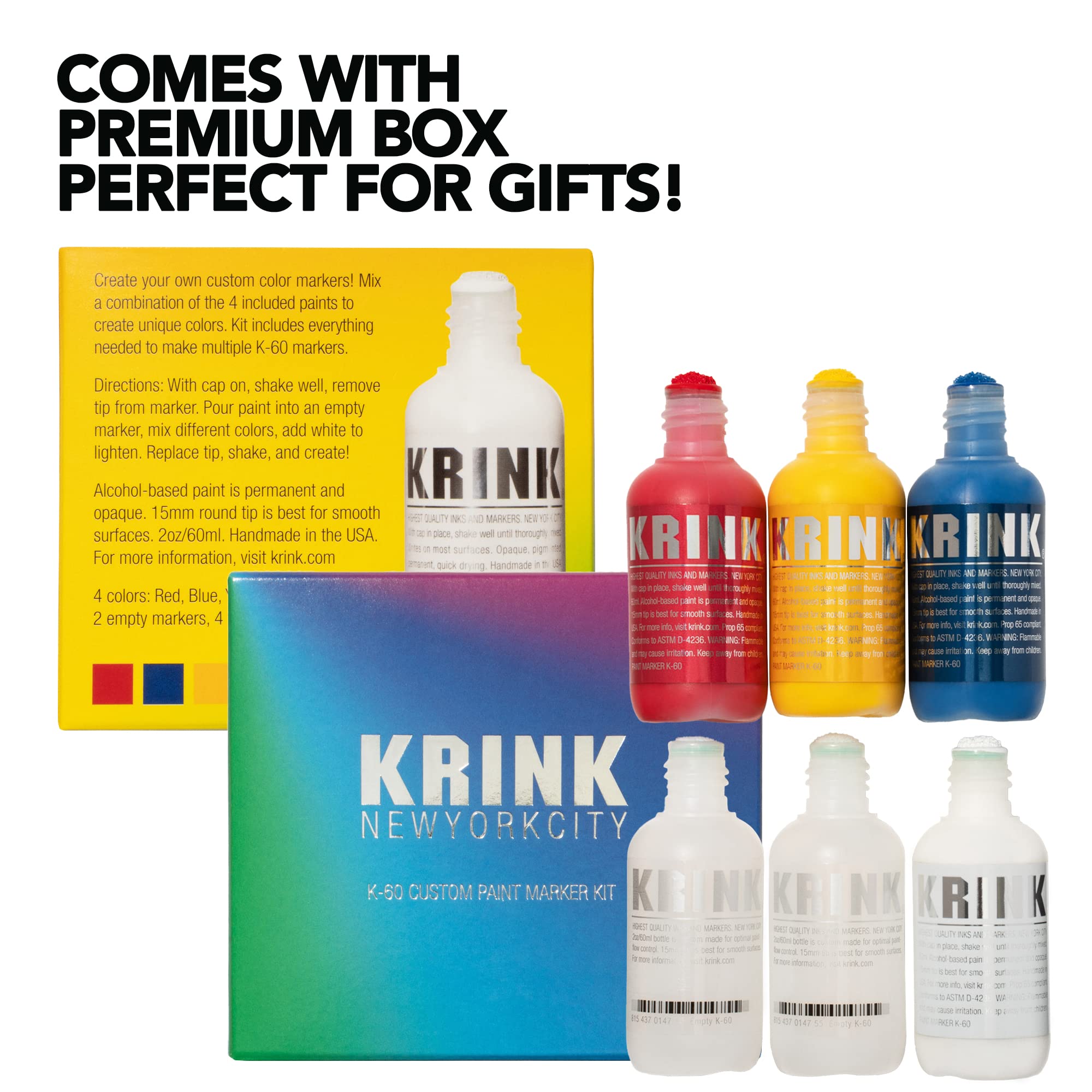 Amazon.com: Krink Paint Marker Custom K-60 Kit with 4 Colors and 2