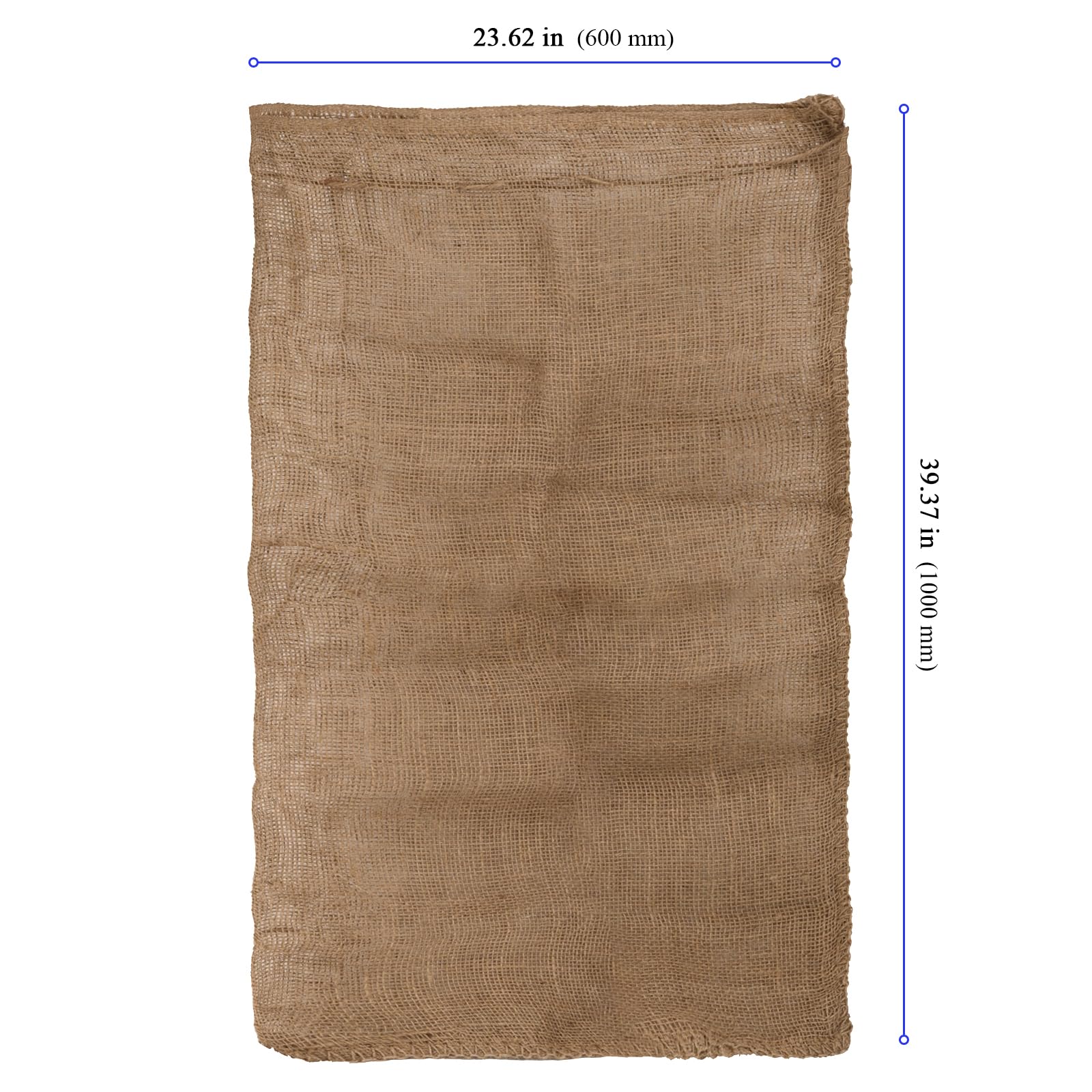 KEILEOHO Lot de 6 grands sacs de rangement en toile de jute naturelle pour pommes de terre, stockage des aliments et plantation de jardinage, 60 x 100 cm