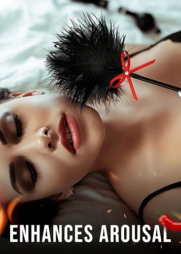 Miniatura 2 de BDSM Flogger - Juego de 18 pulgadas y cosquillas de plumas para dormitorio de adultos, 15 pulgadas, látigo BDSM de piel sintética y cosquillas