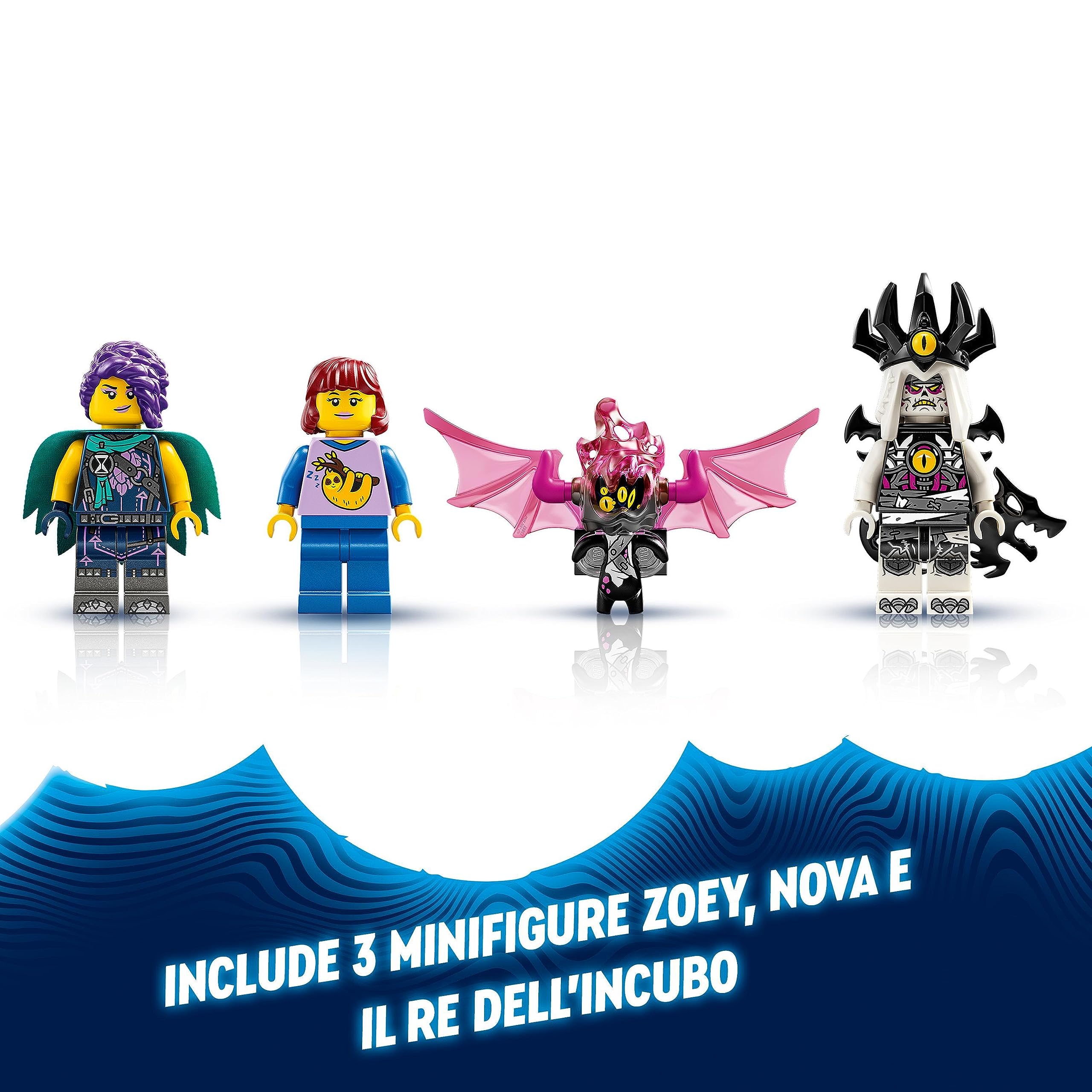 LEGO DREAMZzz 2 in 1 Pegaso, il Cavallo Volante, Animale Giocattolo da Costruire in 2 Modi con Minifigure di Zoey, Nova e Re dell'Incubo della Serie TV, Giochi Creativi per Bambini e Bambine 71457