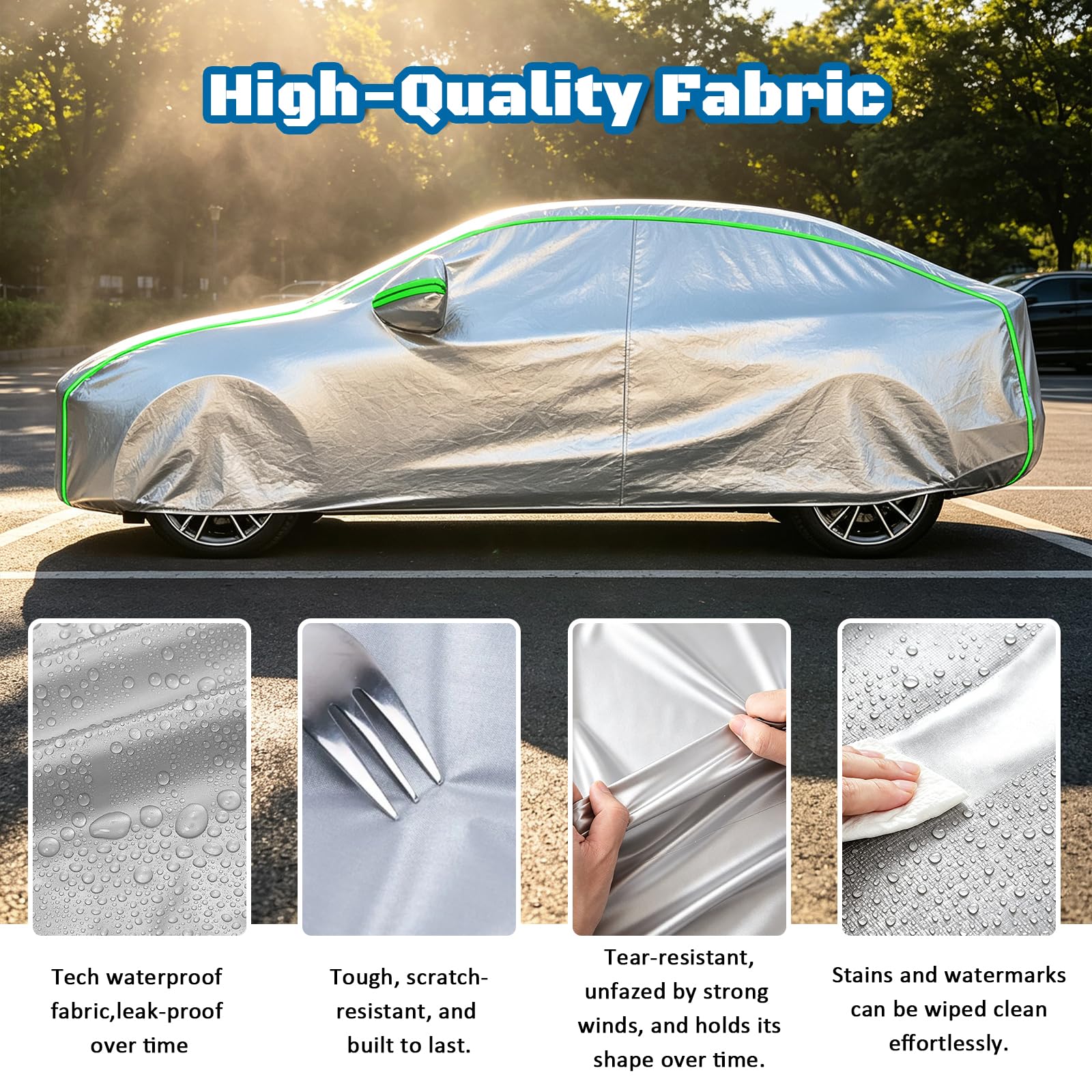 Copri Auto per Chery Omoda 5 Funda,Copertura Auto Resistente ad Acqua Polvere Neve Sole Freddo, Strisce Riflettenti Tutte Le Stagioni
